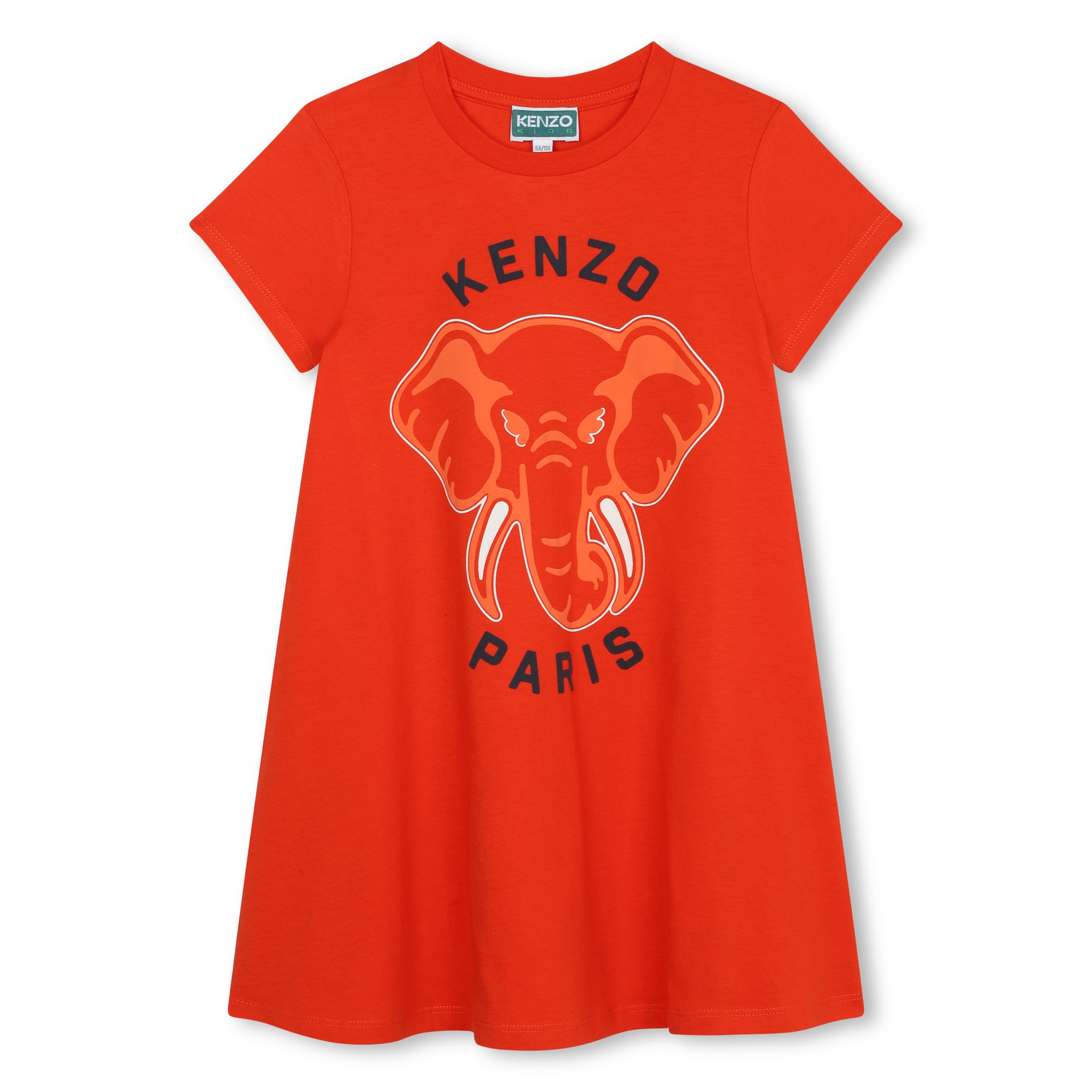 Kenzo Kids logo-print long-sleeved dress - Red