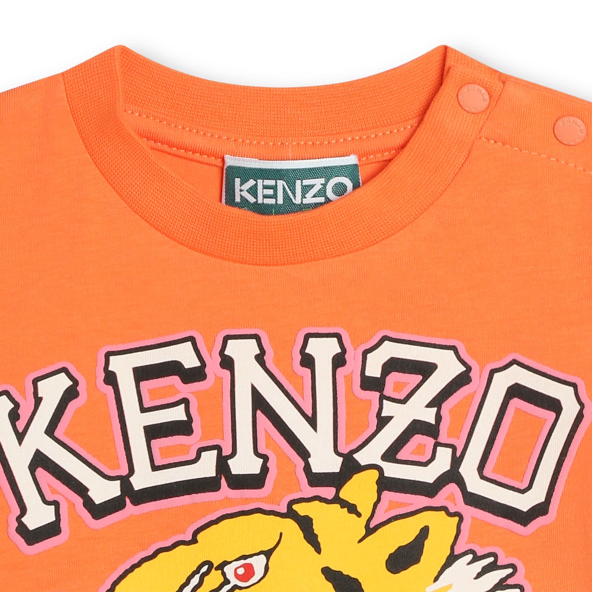 T-shirt pressionné en coton KENZO KIDS pour UNISEXE