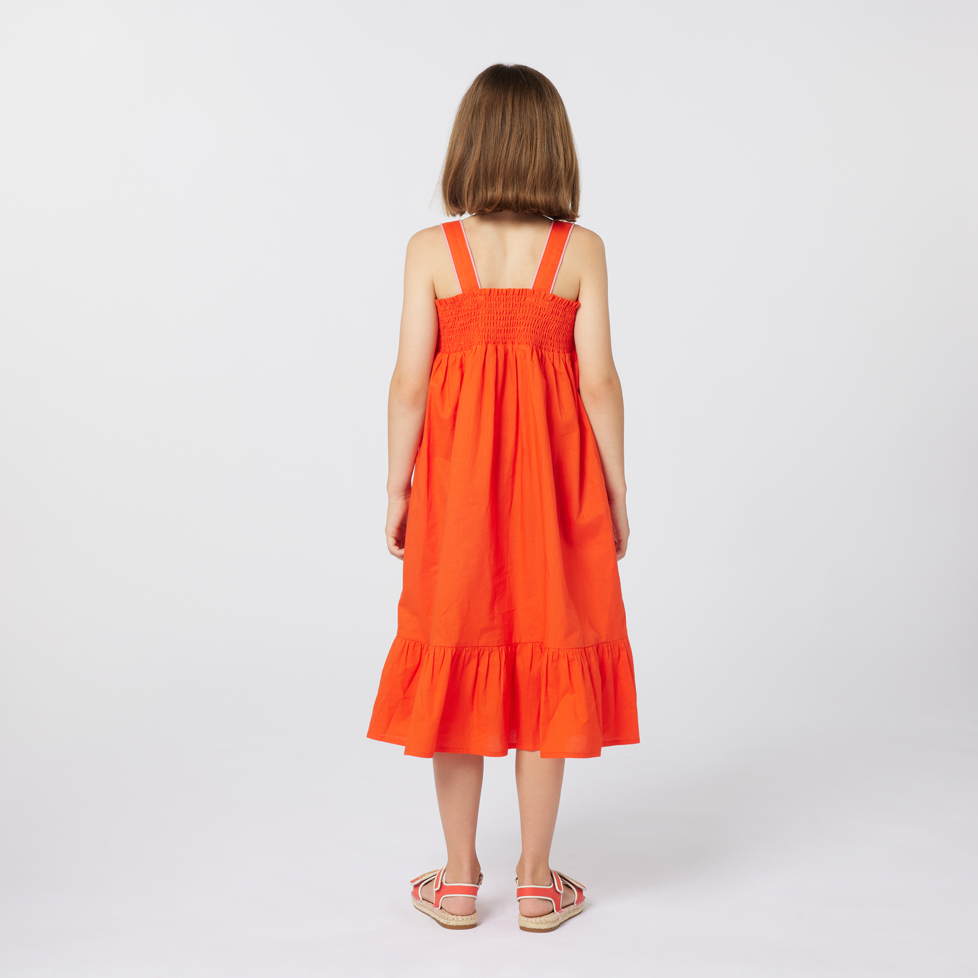 Strappy poplin dress KENZO KIDS for GIRL