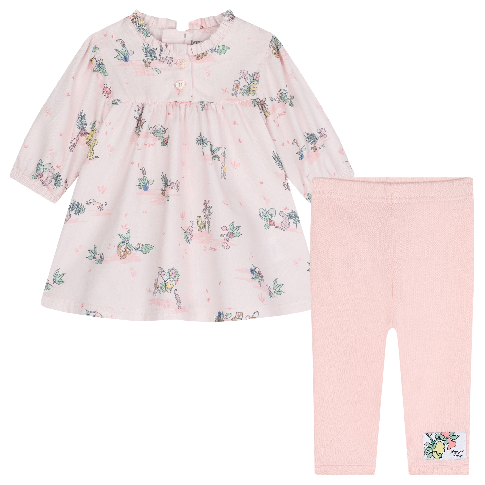 Robe et legging en coton KENZO KIDS pour FILLE