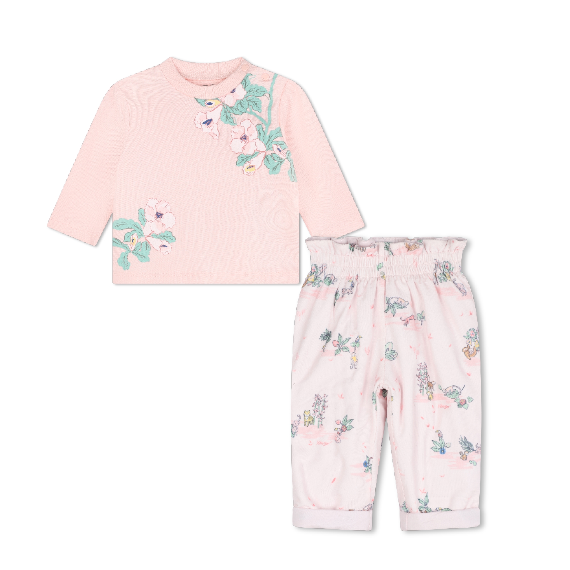 T-shirt et pantalon bimatière KENZO KIDS pour FILLE