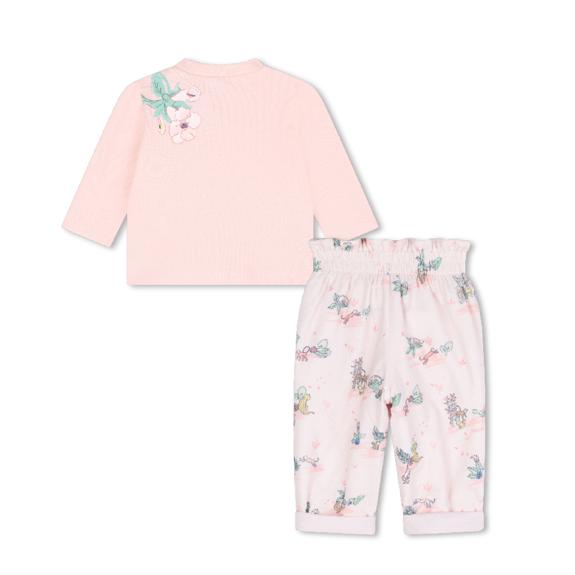 T-shirt et pantalon bimatière KENZO KIDS pour FILLE