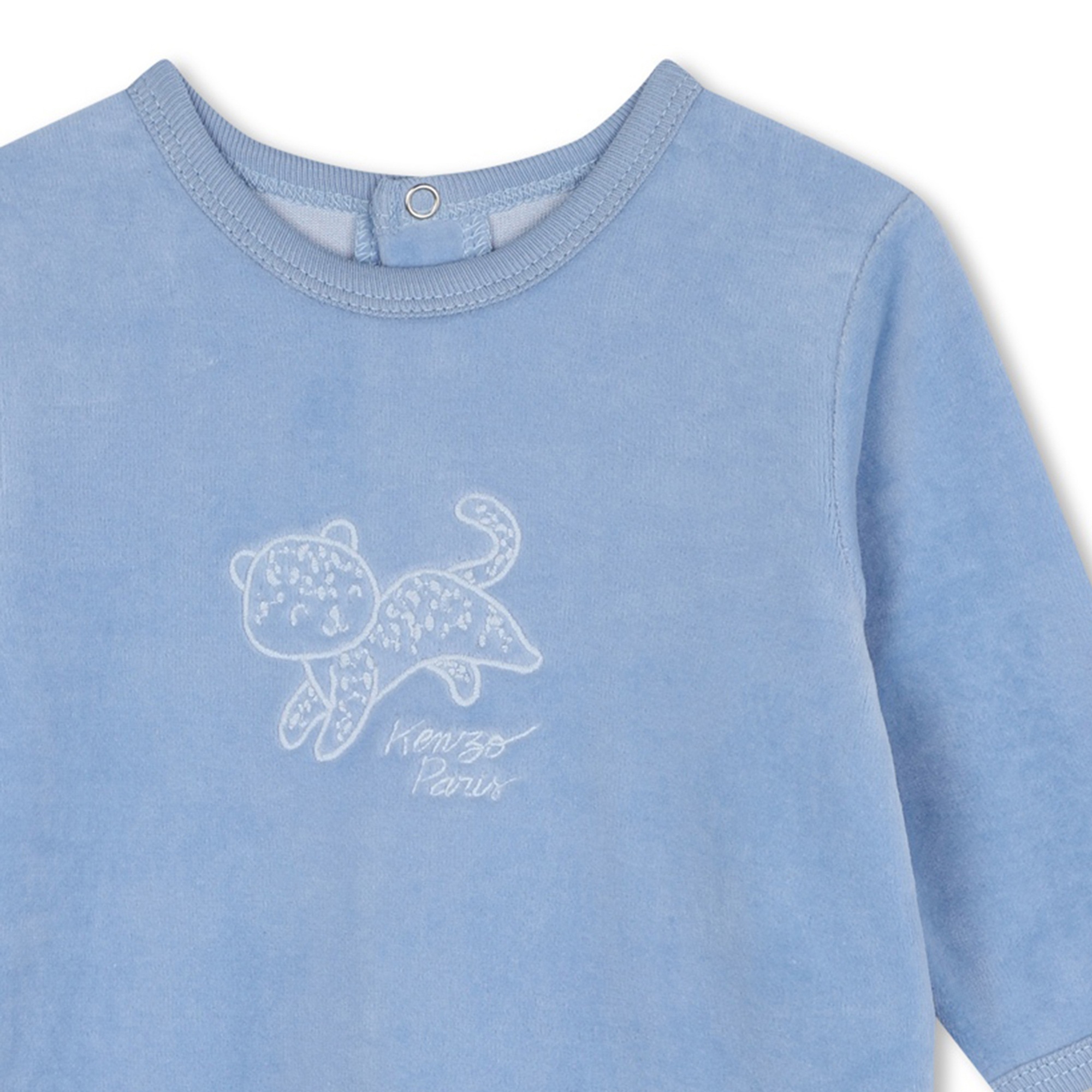 Pyjama en velours brodé KENZO KIDS pour GARCON