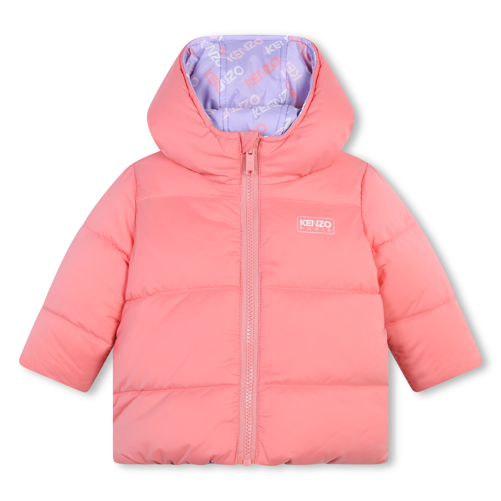 KENZO KIDS Water repellent puffer jacket baby pink Kids around