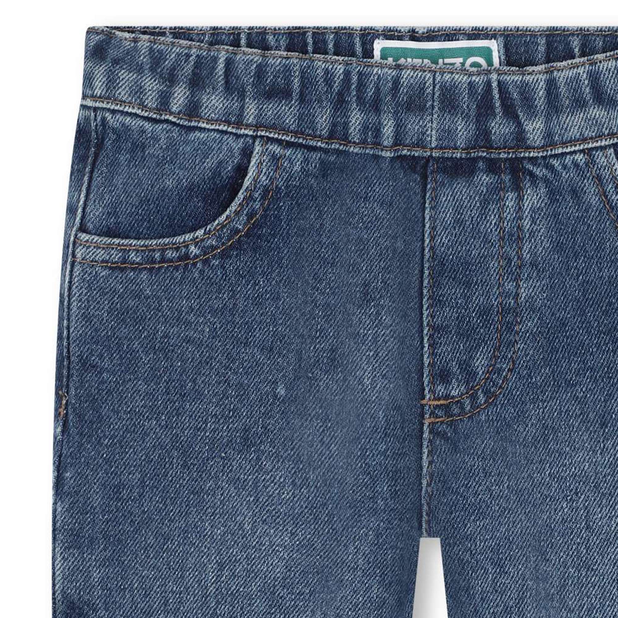 Denim broek elastische taille KENZO KIDS Voor