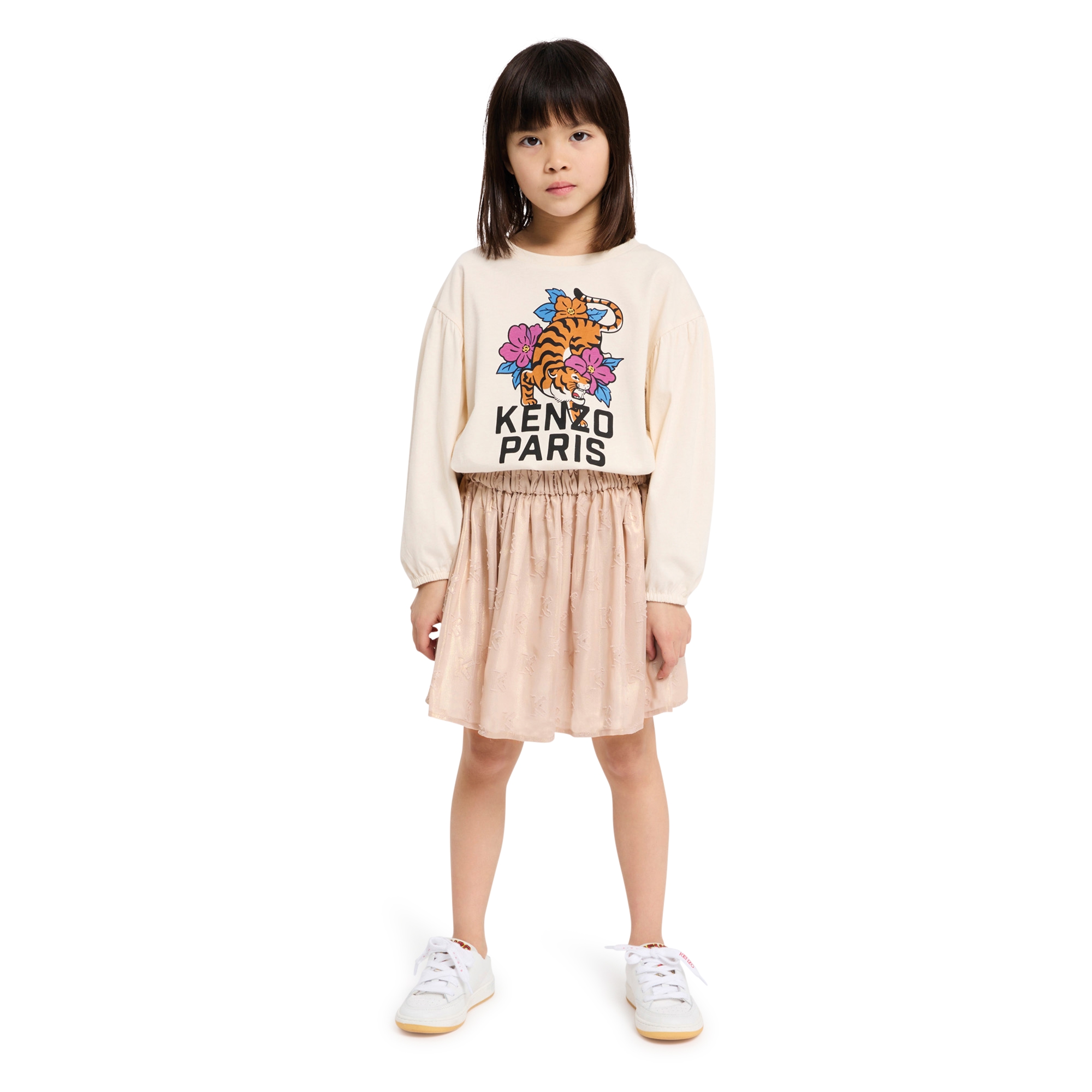 Jupe en jacquard lamé KENZO KIDS pour FILLE