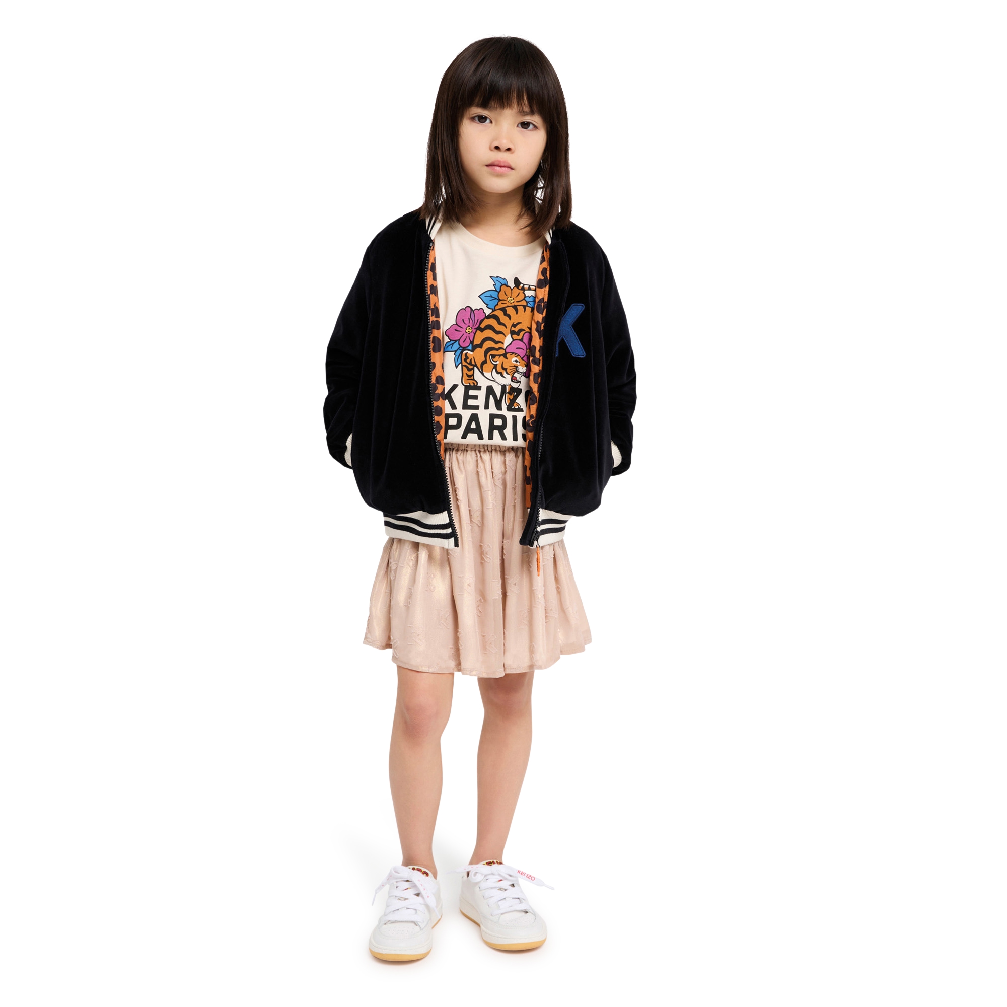 Jupe en jacquard lamé KENZO KIDS pour FILLE