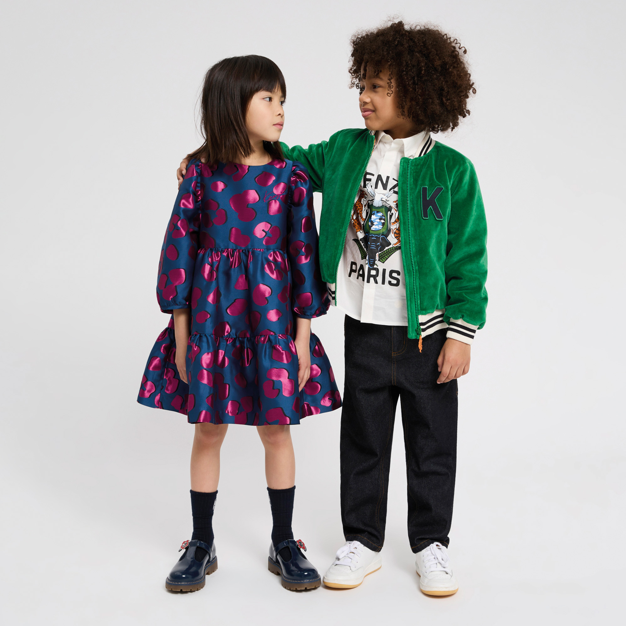 Jacquard dress KENZO KIDS for GIRL