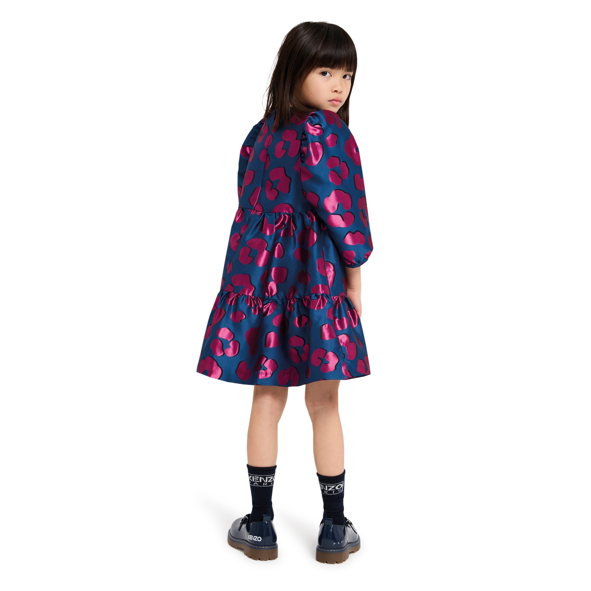 KENZO KIDS Vestito in jacquard bambina rosa Kids around