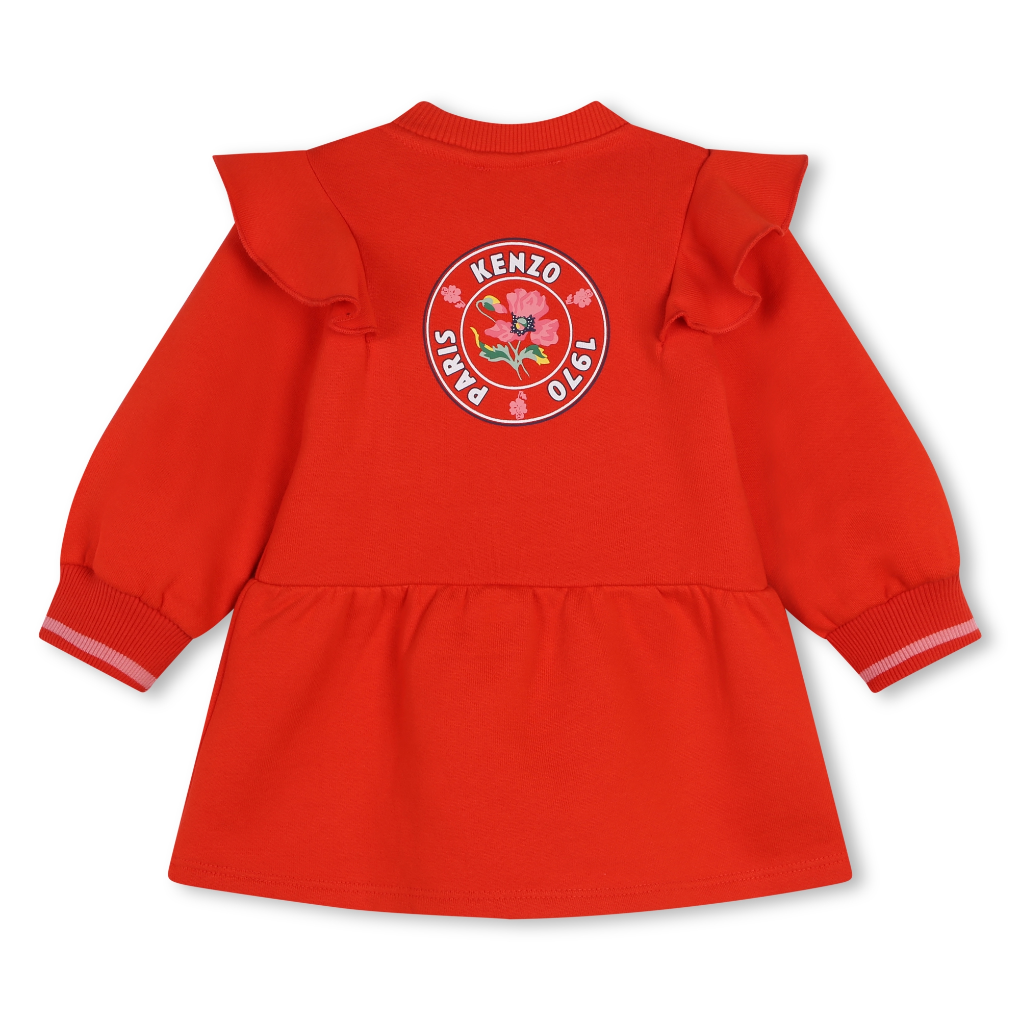 Ruffled fleece dress KENZO KIDS for GIRL