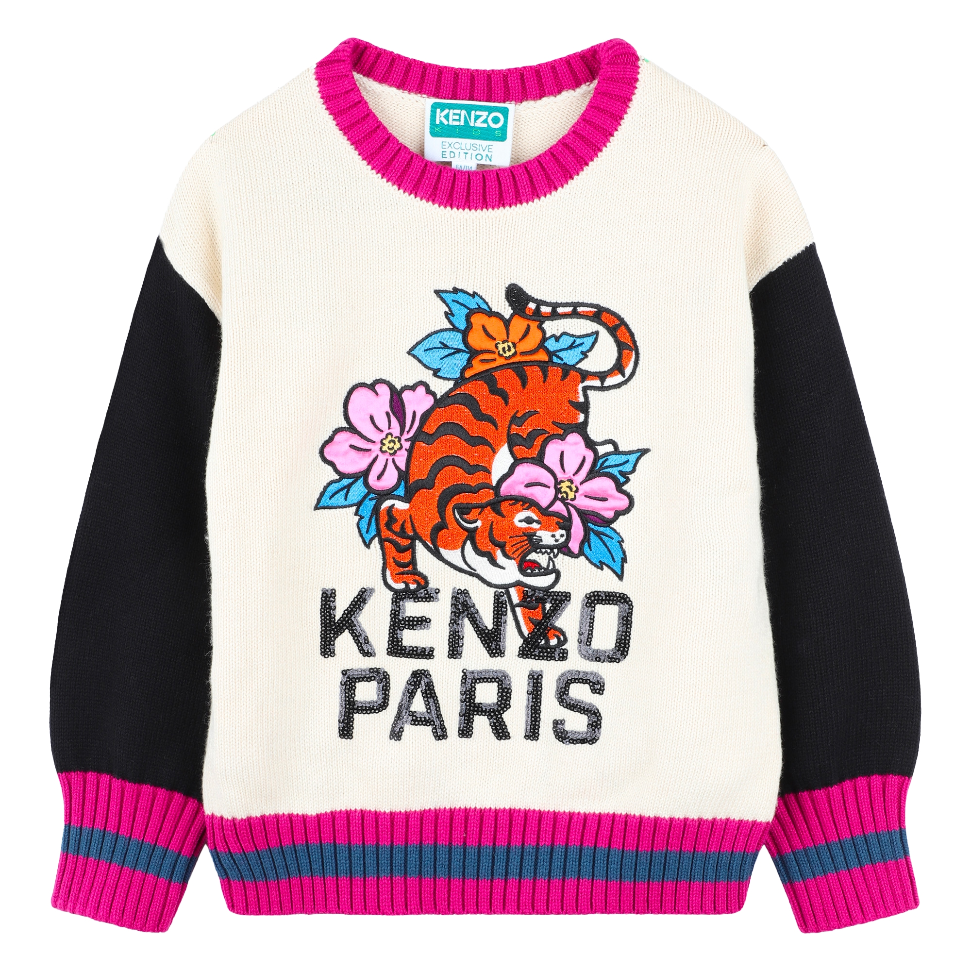 KENZO KIDS Knitted jumper girl beige Kids around