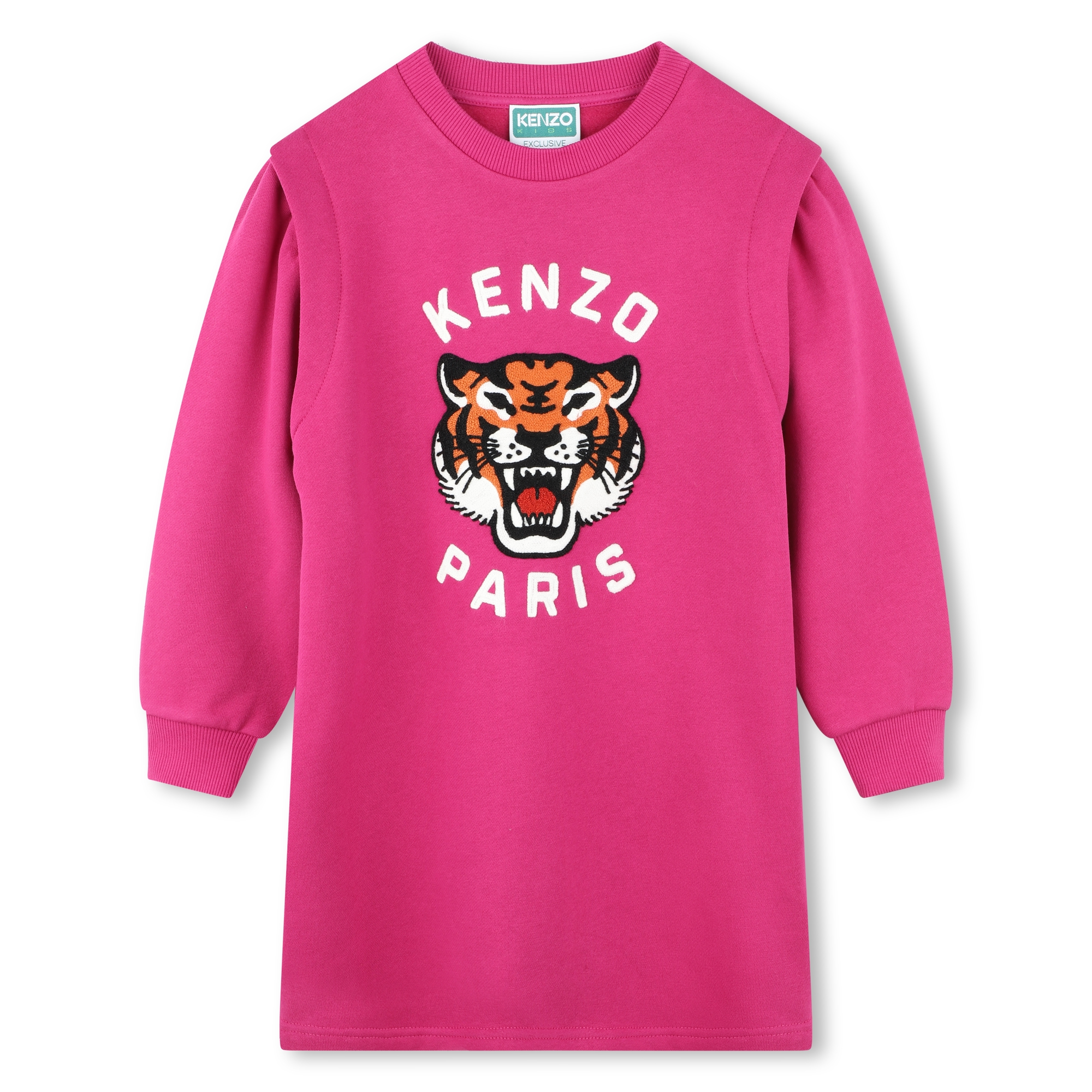 Vestito felpato con pieghe KENZO KIDS Per BAMBINA