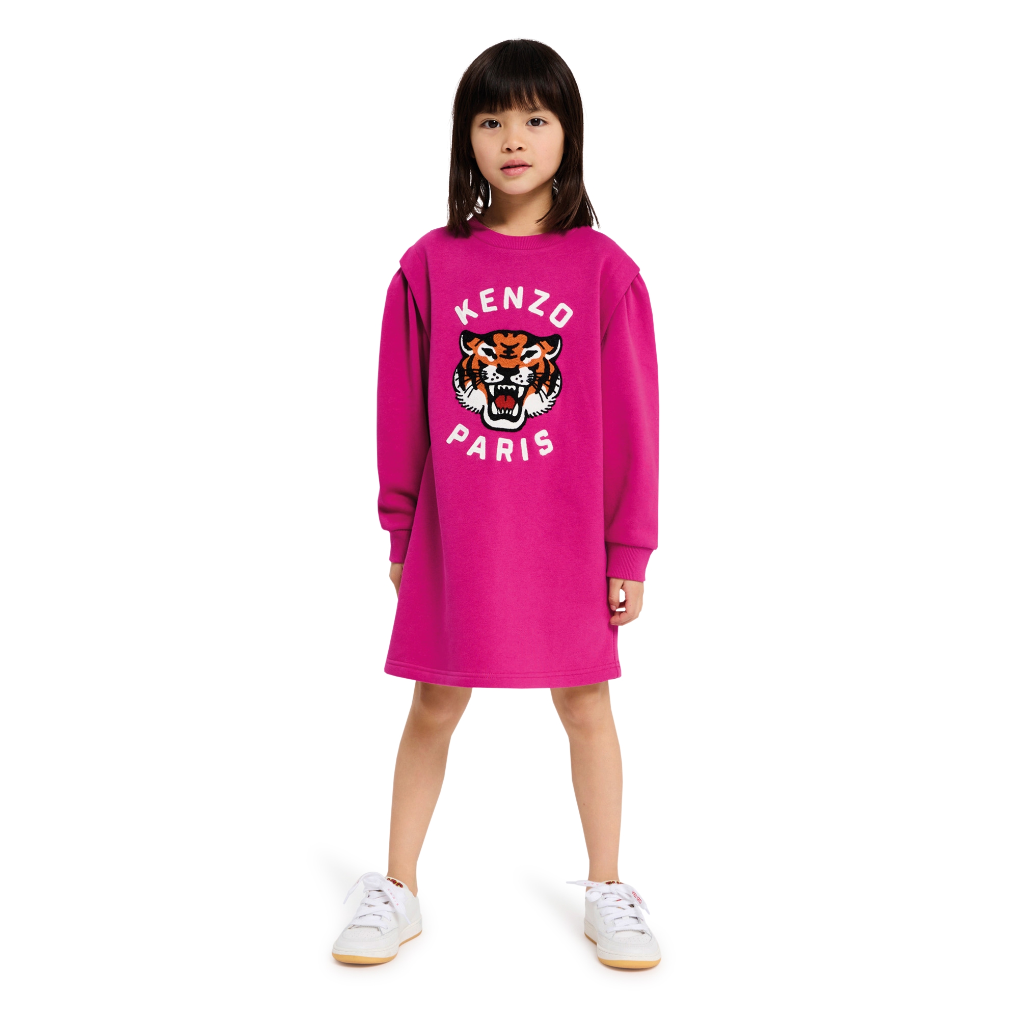 Gathered fleece dress KENZO KIDS for GIRL