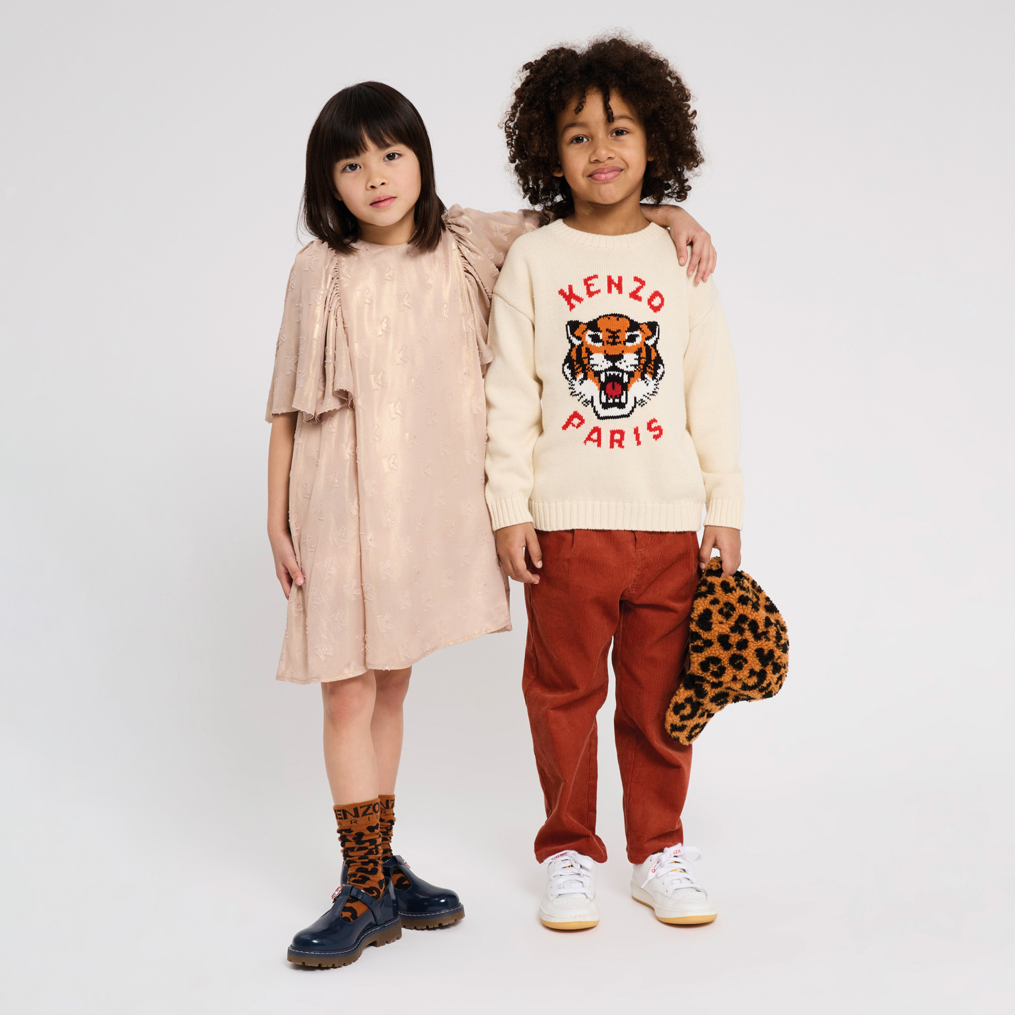 Jacquard lamé dress KENZO KIDS for GIRL