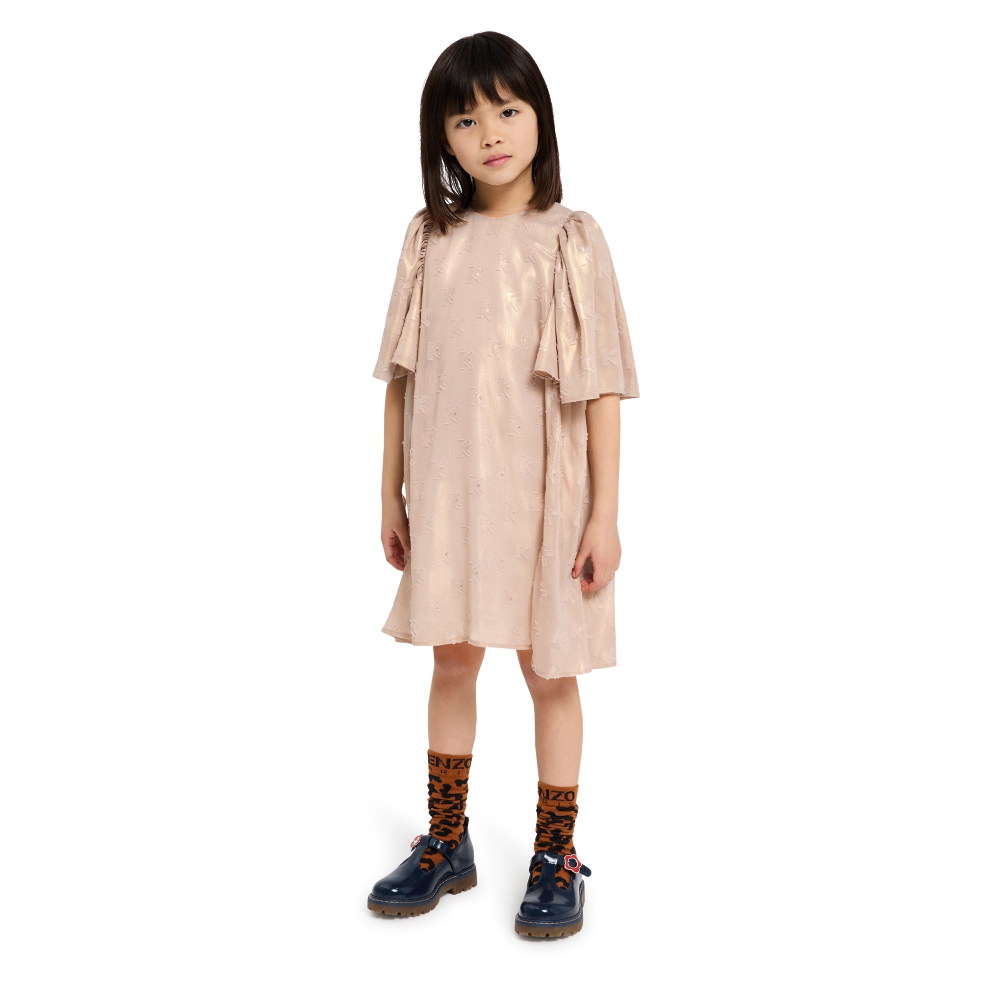 Jacquard lamé dress KENZO KIDS for GIRL