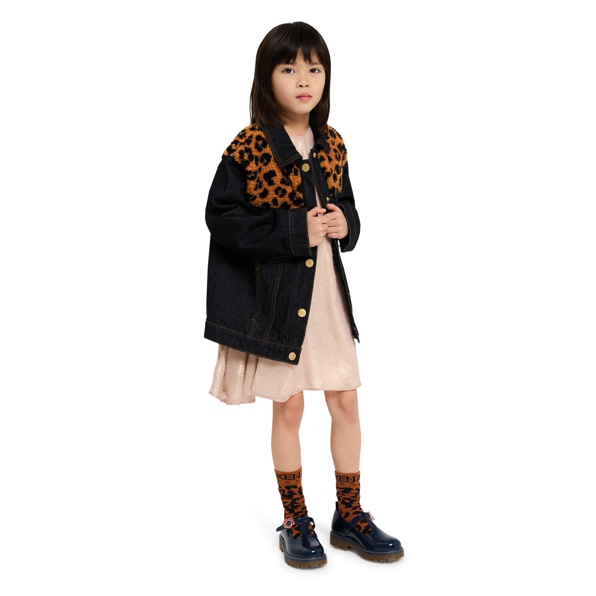 Lamé-Kleid mit Muster KENZO KIDS Für MÄDCHEN