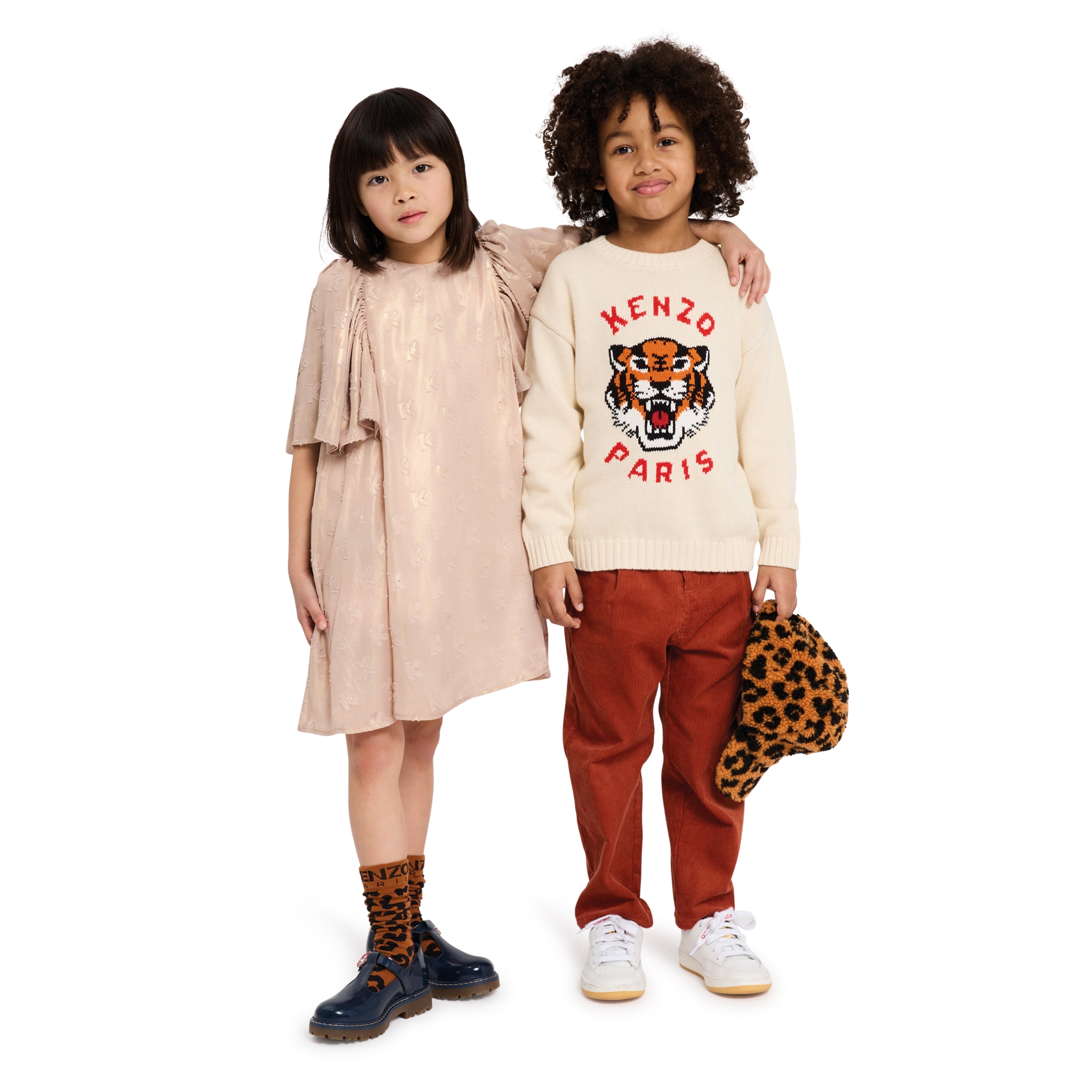 Lamé-Kleid mit Muster KENZO KIDS Für MÄDCHEN