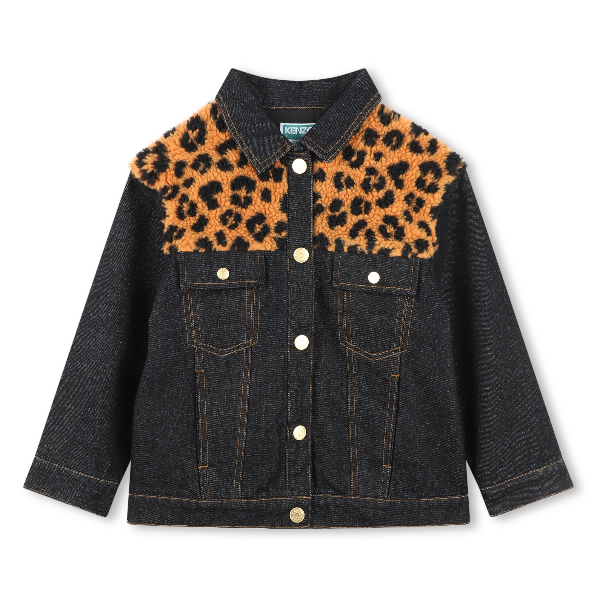 Printed denim jacket KENZO KIDS for UNISEX