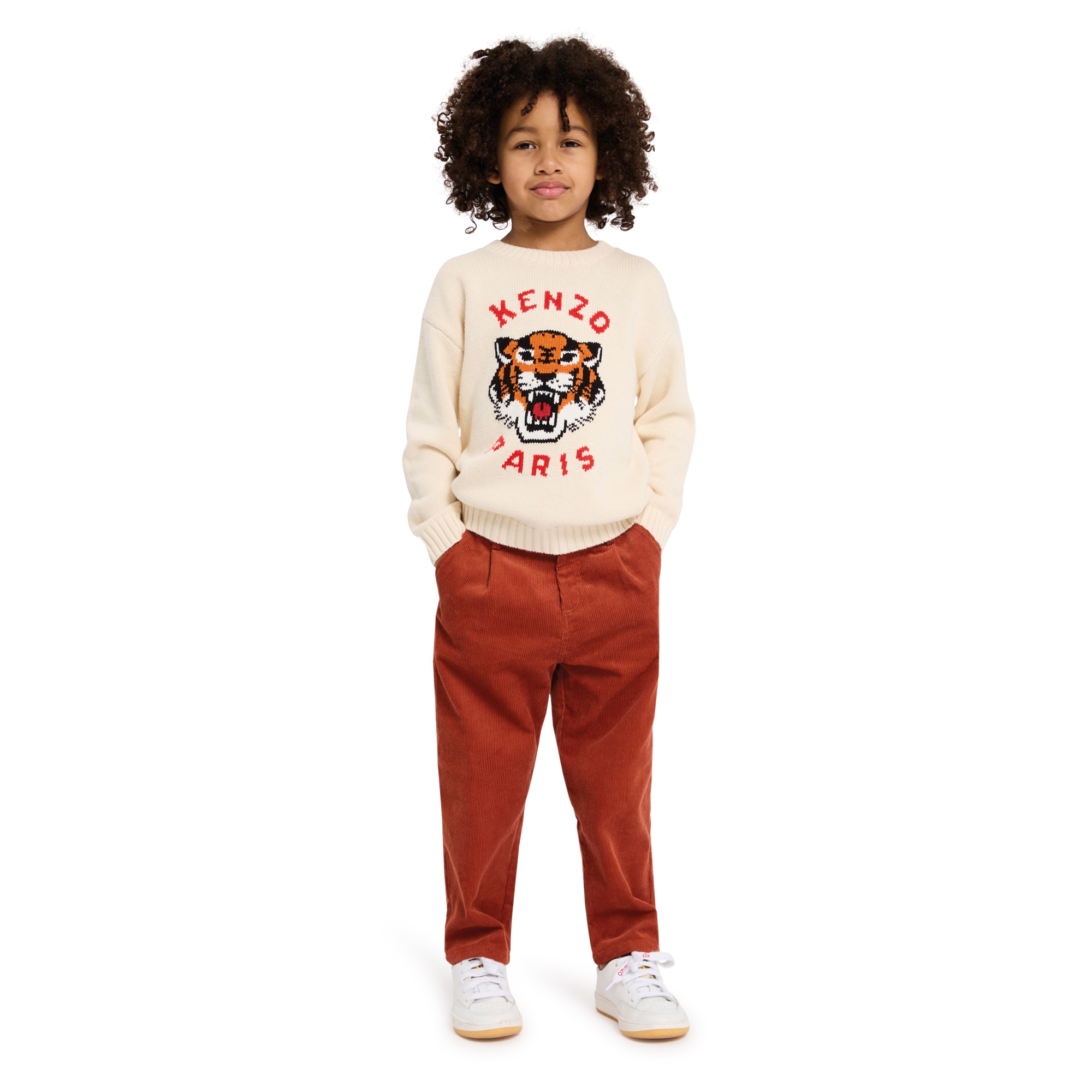 KENZO KIDS Pantalon de pana niNo rojo Kids around