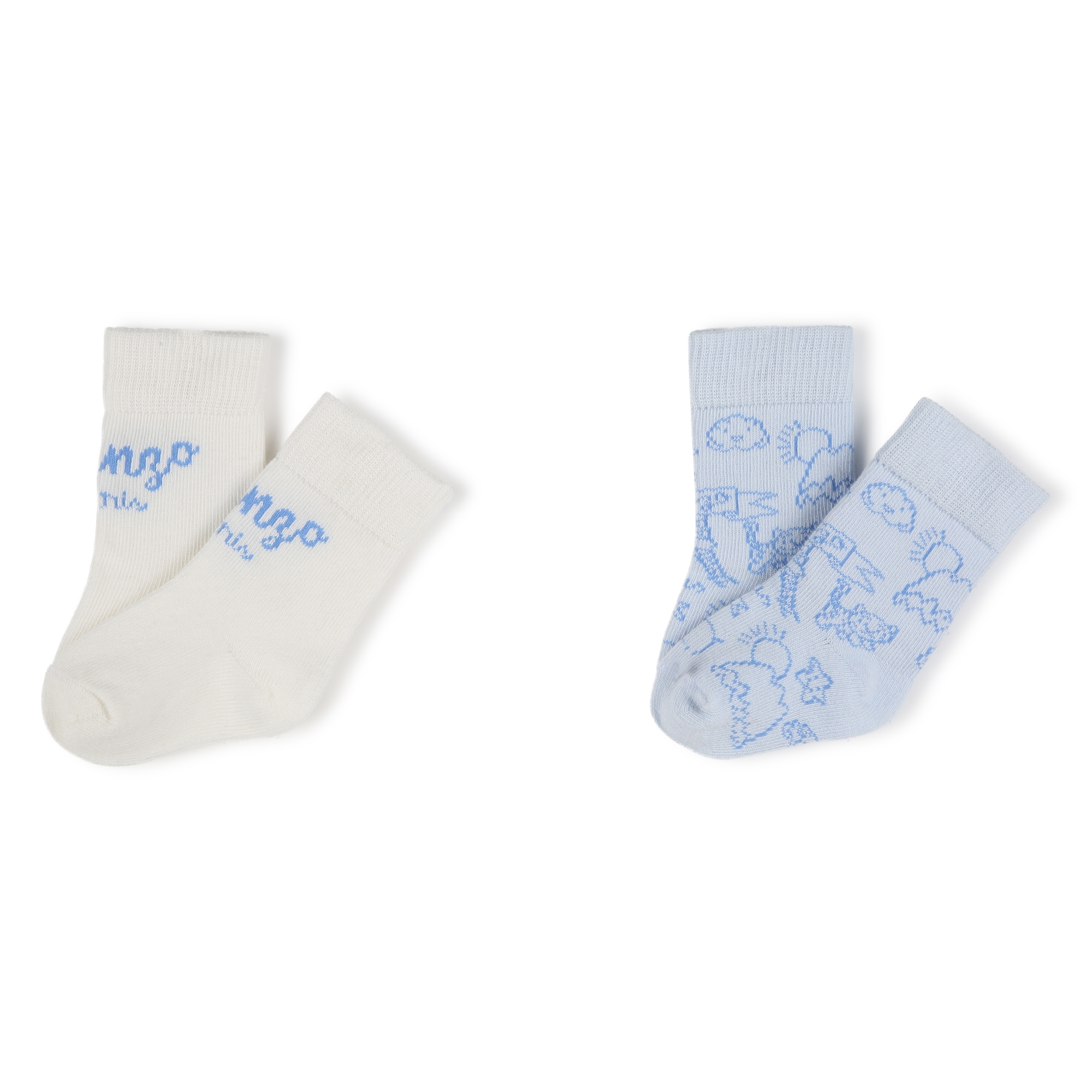 2 pairs of jacquard socks KENZO KIDS for UNISEX