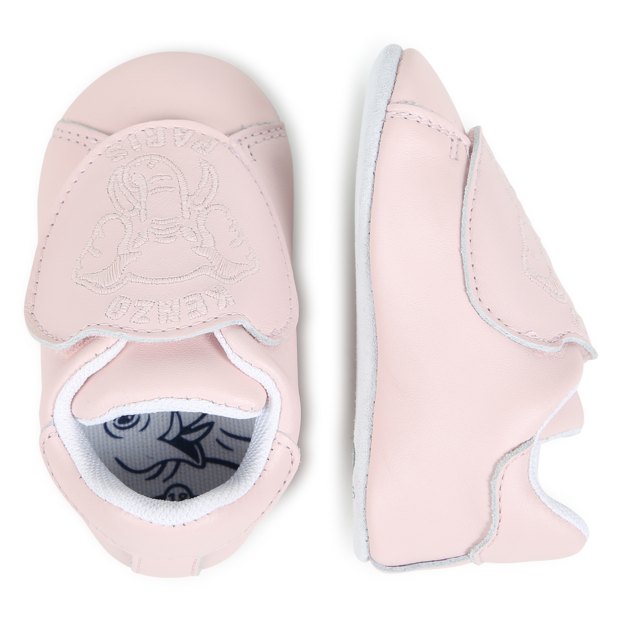 Chaussons en cuir à bande auto-agrippante KENZO KIDS pour UNISEXE