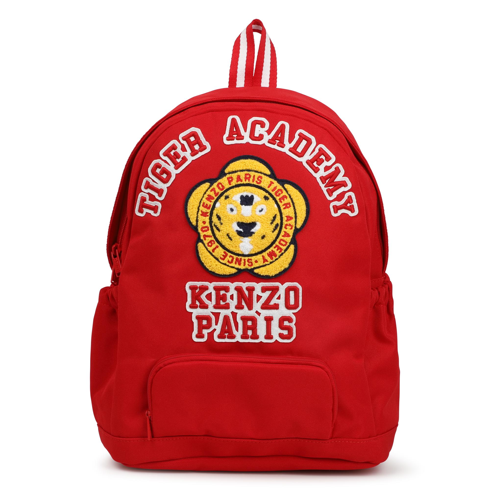 KENZO KIDS Mochila con tigre bordado unisexo rojo Kids around