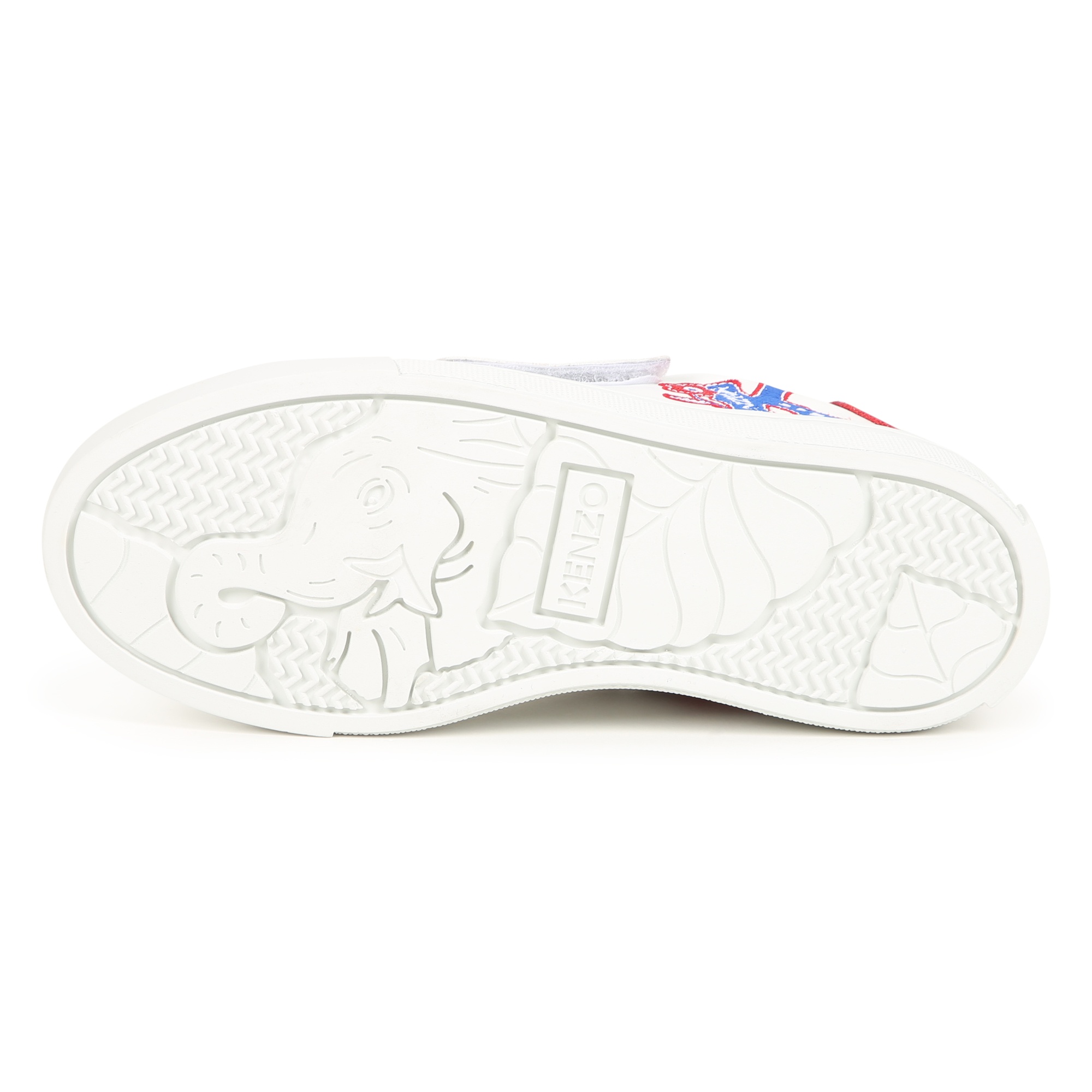 Leren sneakers met klittenband KENZO KIDS Voor