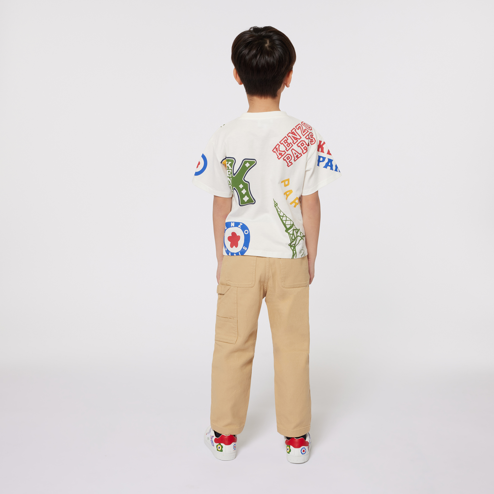 Baskets en cuir avec scratch KENZO KIDS pour GARCON