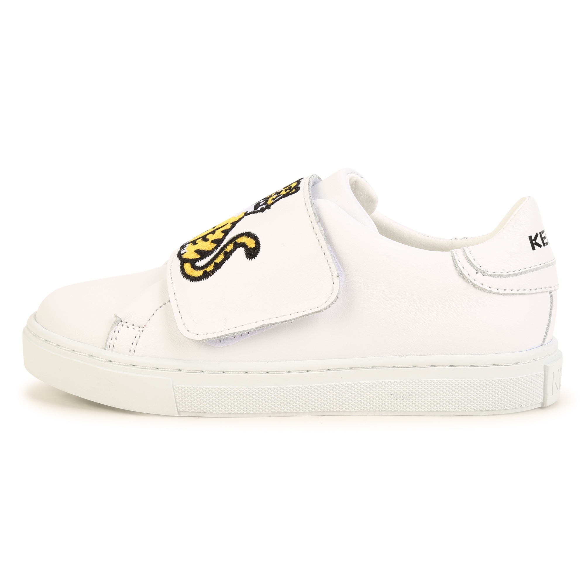 Leather hook-and-loop trainers KENZO KIDS for UNISEX