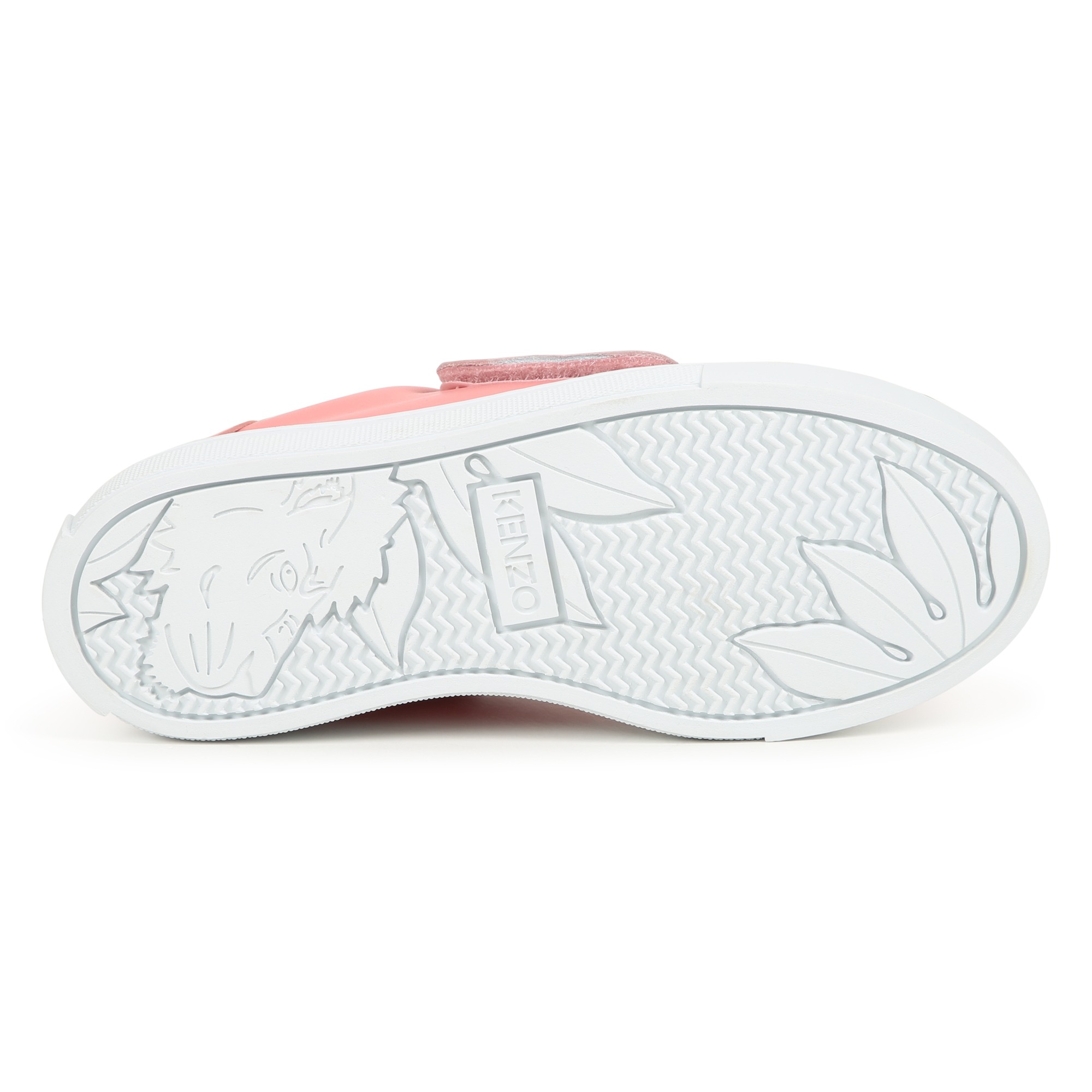 Leren sneakers met klittenband KENZO KIDS Voor