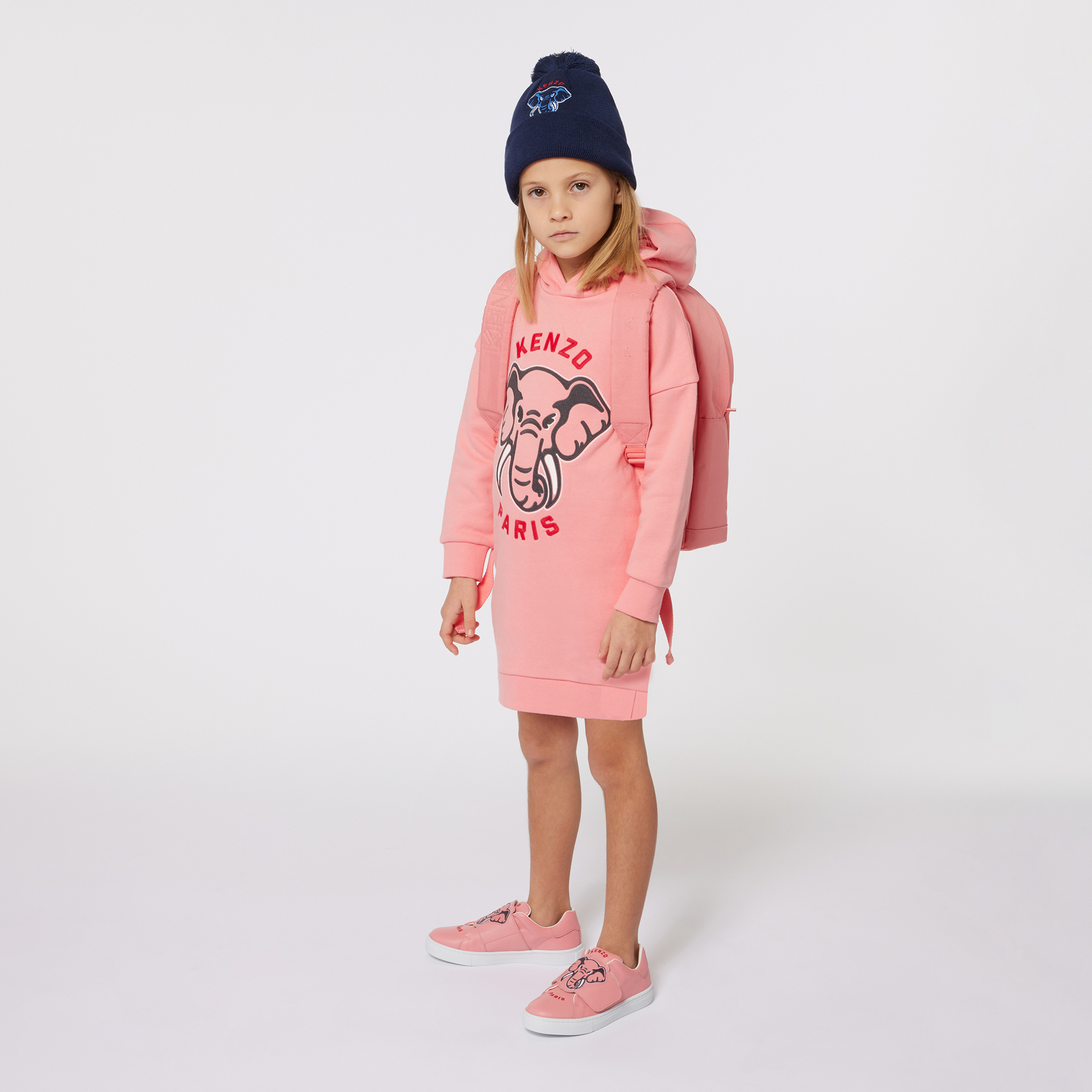 Leren sneakers met klittenband KENZO KIDS Voor