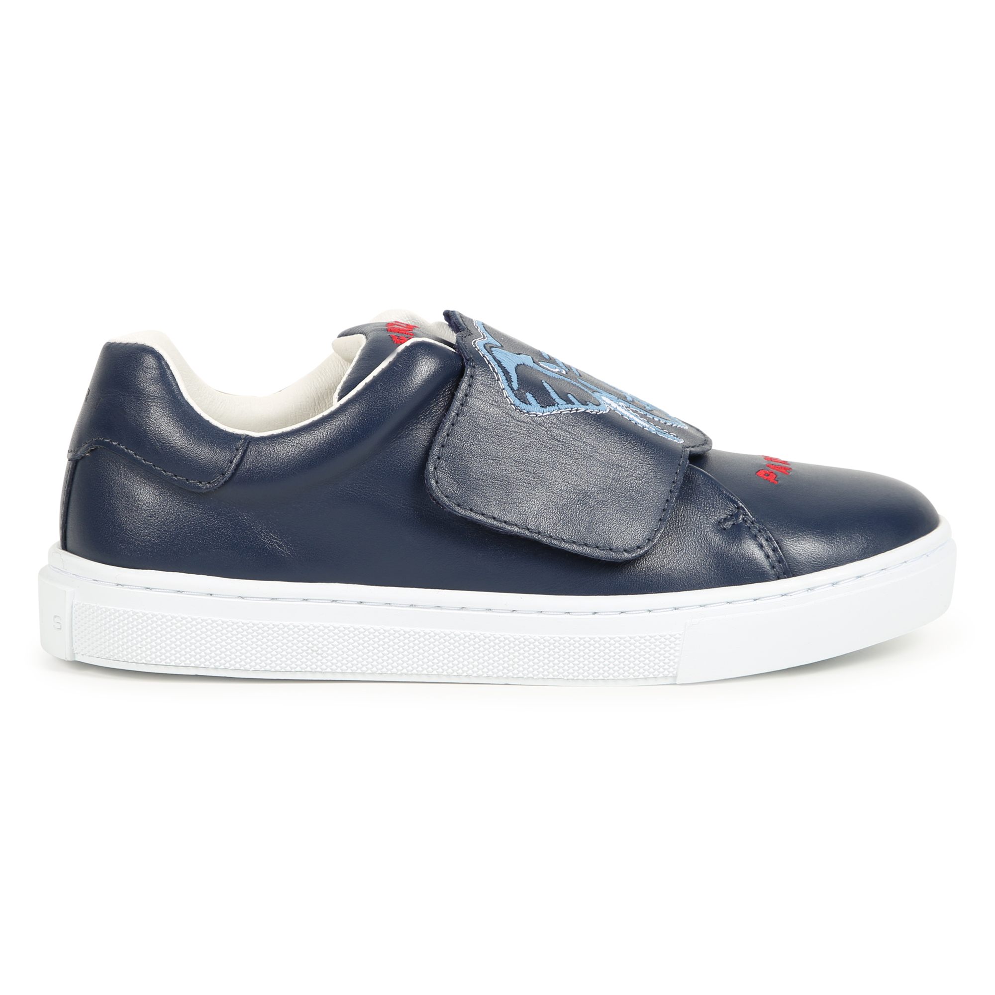 Leather hook-and-loop trainers KENZO KIDS for UNISEX