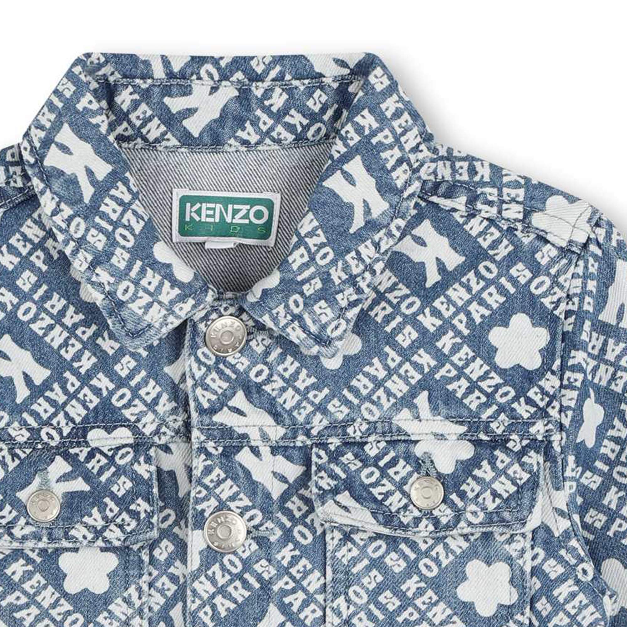 Veste en jean siglée KENZO KIDS pour UNISEXE