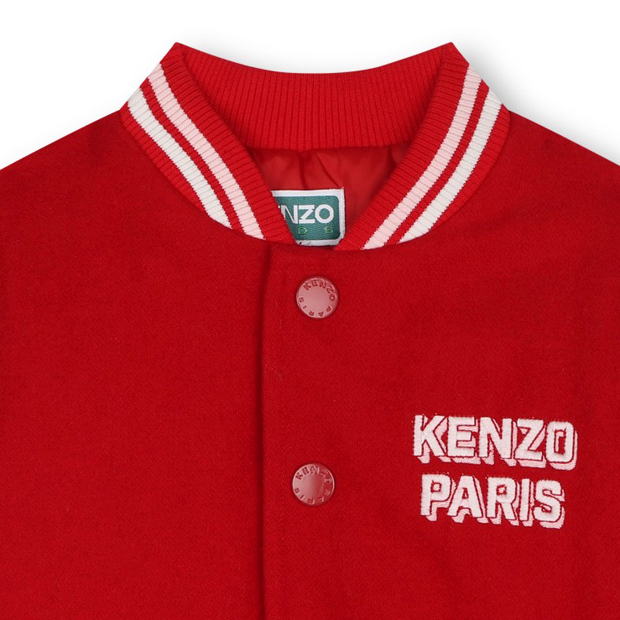 Embroidered woollen jacket KENZO KIDS for GIRL