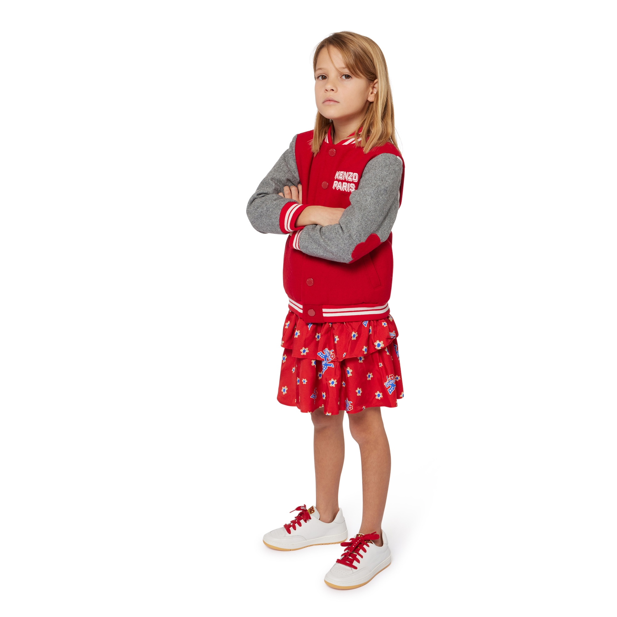 Embroidered woollen jacket KENZO KIDS for GIRL