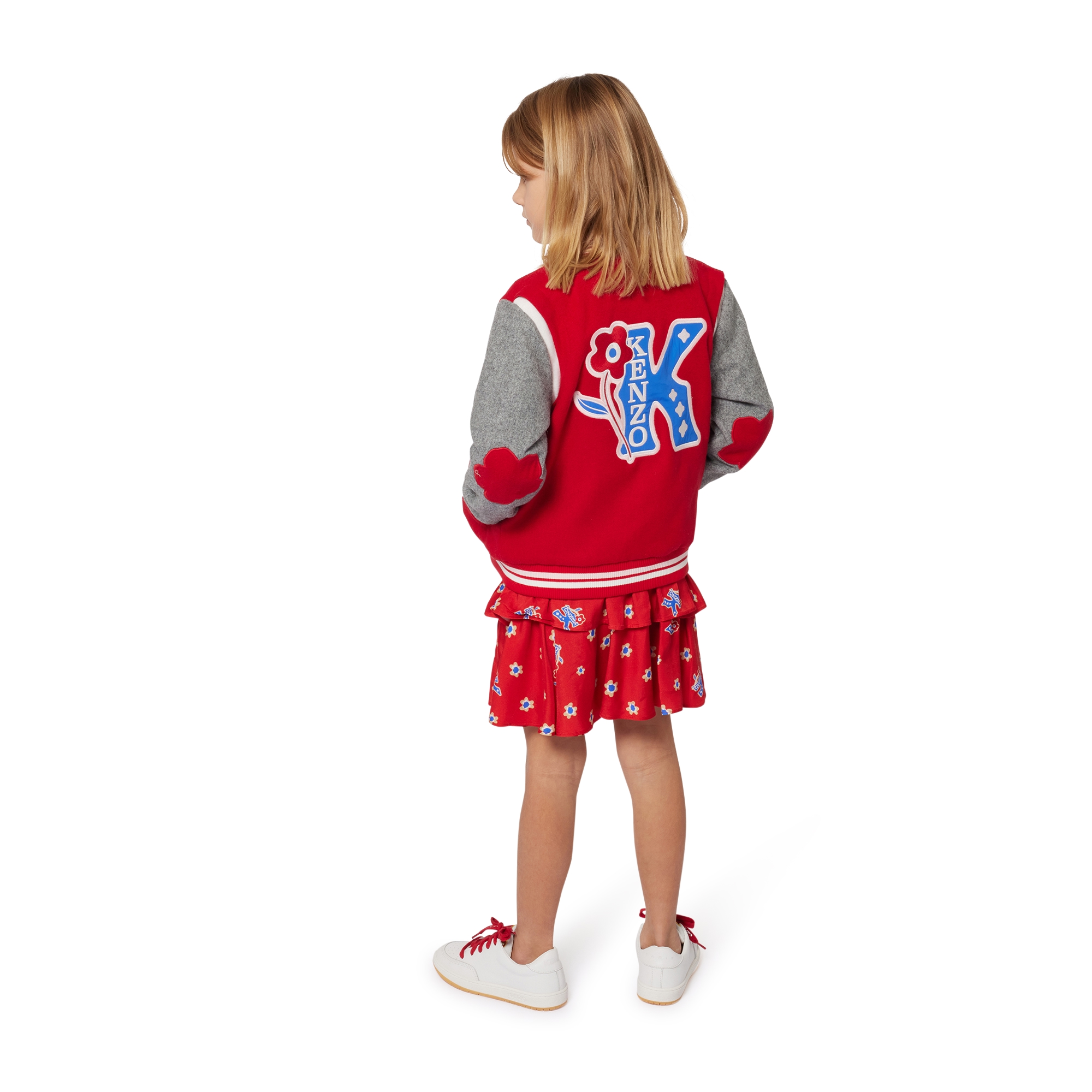 Embroidered woollen jacket KENZO KIDS for GIRL