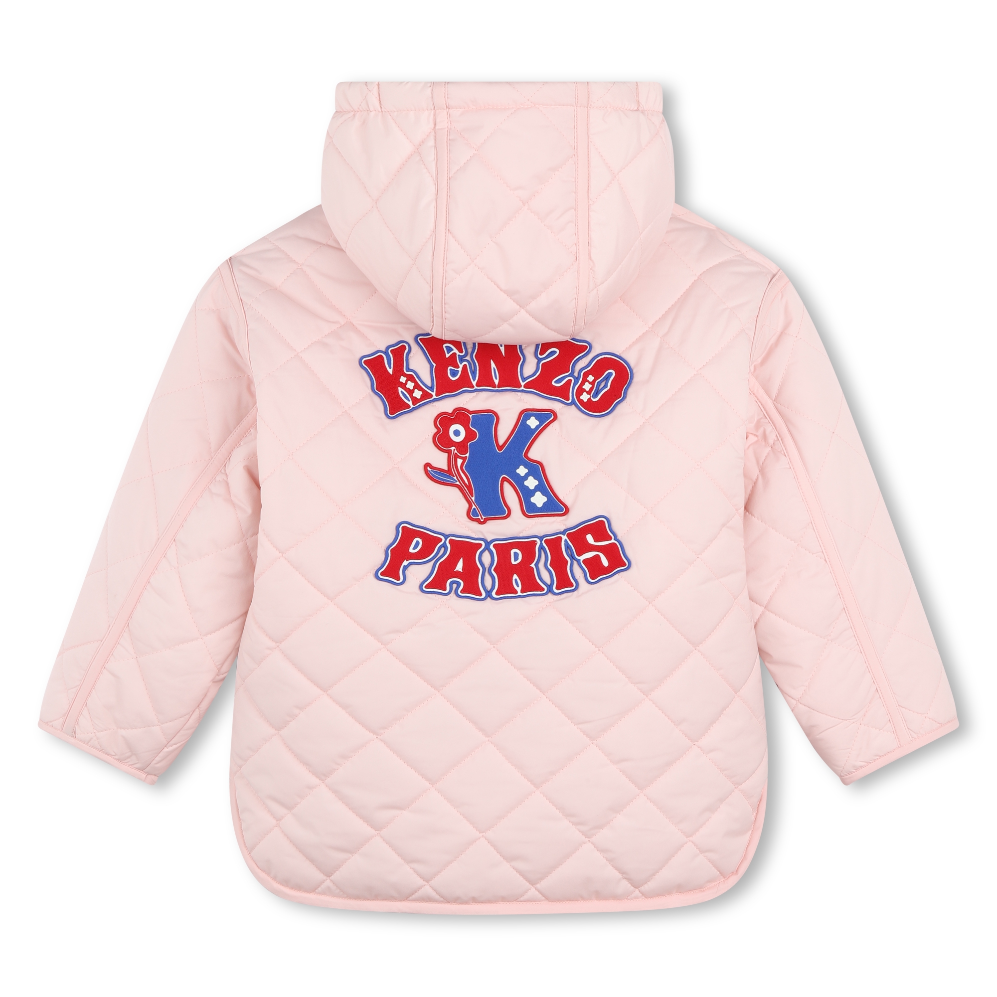 Hooded water-repellent puffer KENZO KIDS for GIRL