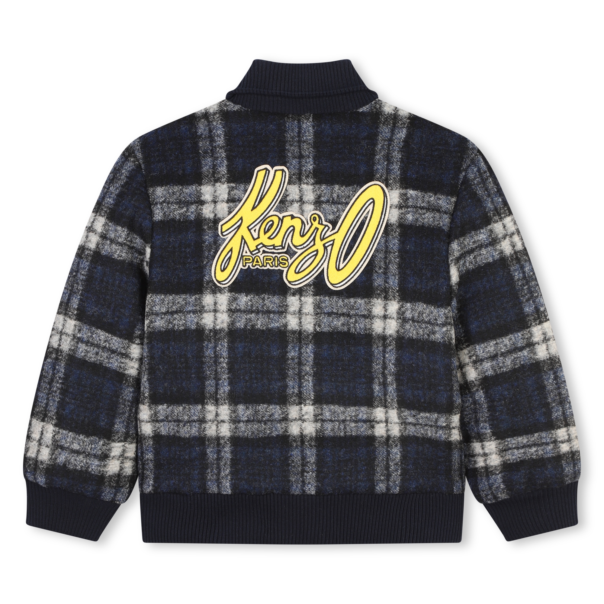 Checked wool coat KENZO KIDS for UNISEX