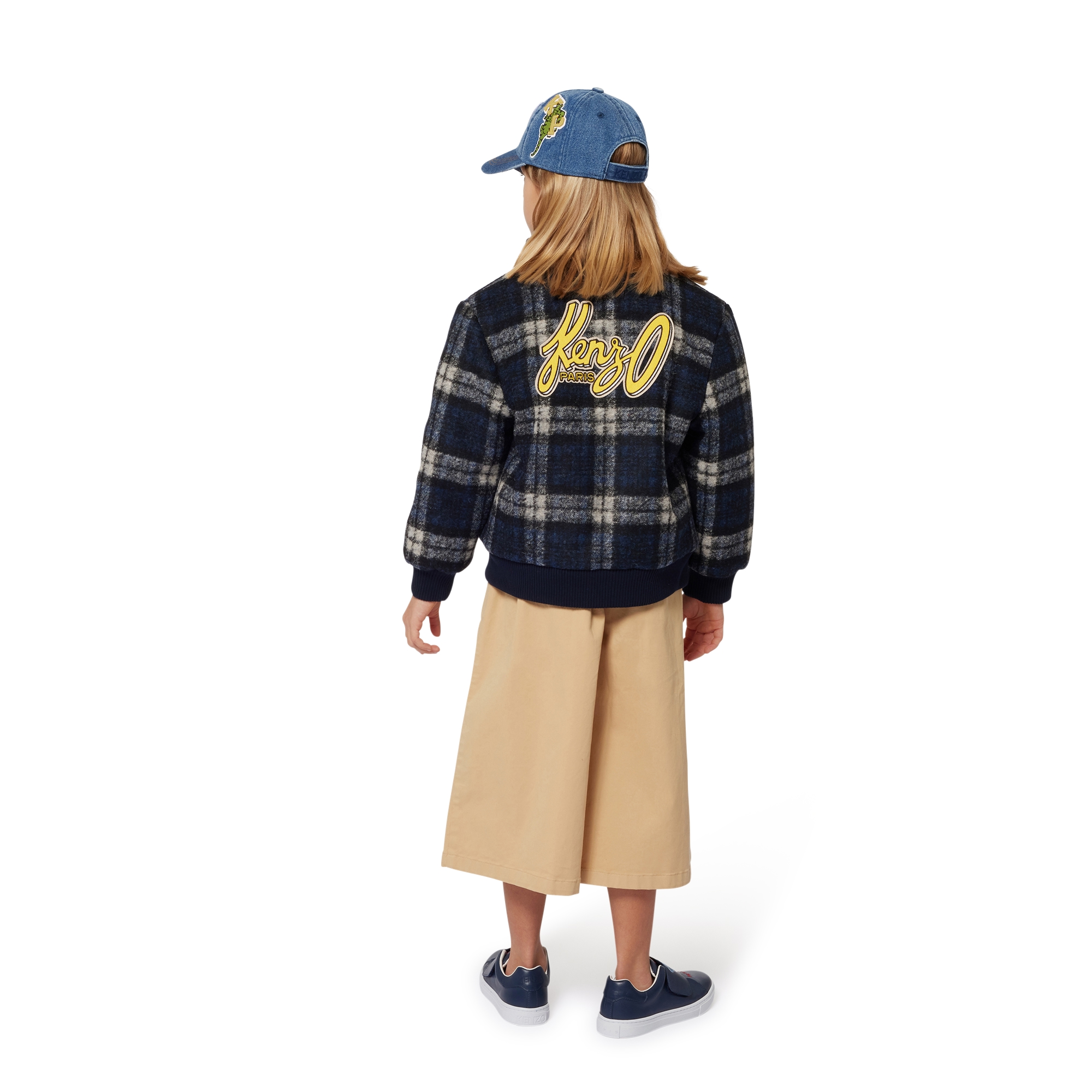 Checked wool coat KENZO KIDS for UNISEX