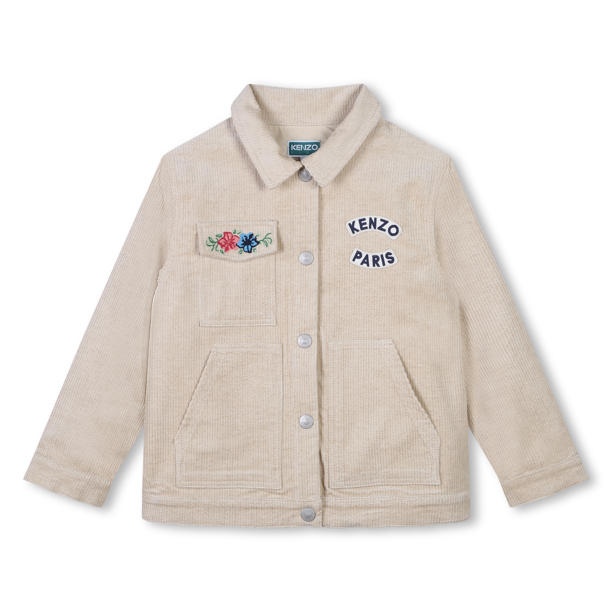 KENZO KIDS Giacca in velluto a pressione bambina beige Kids around