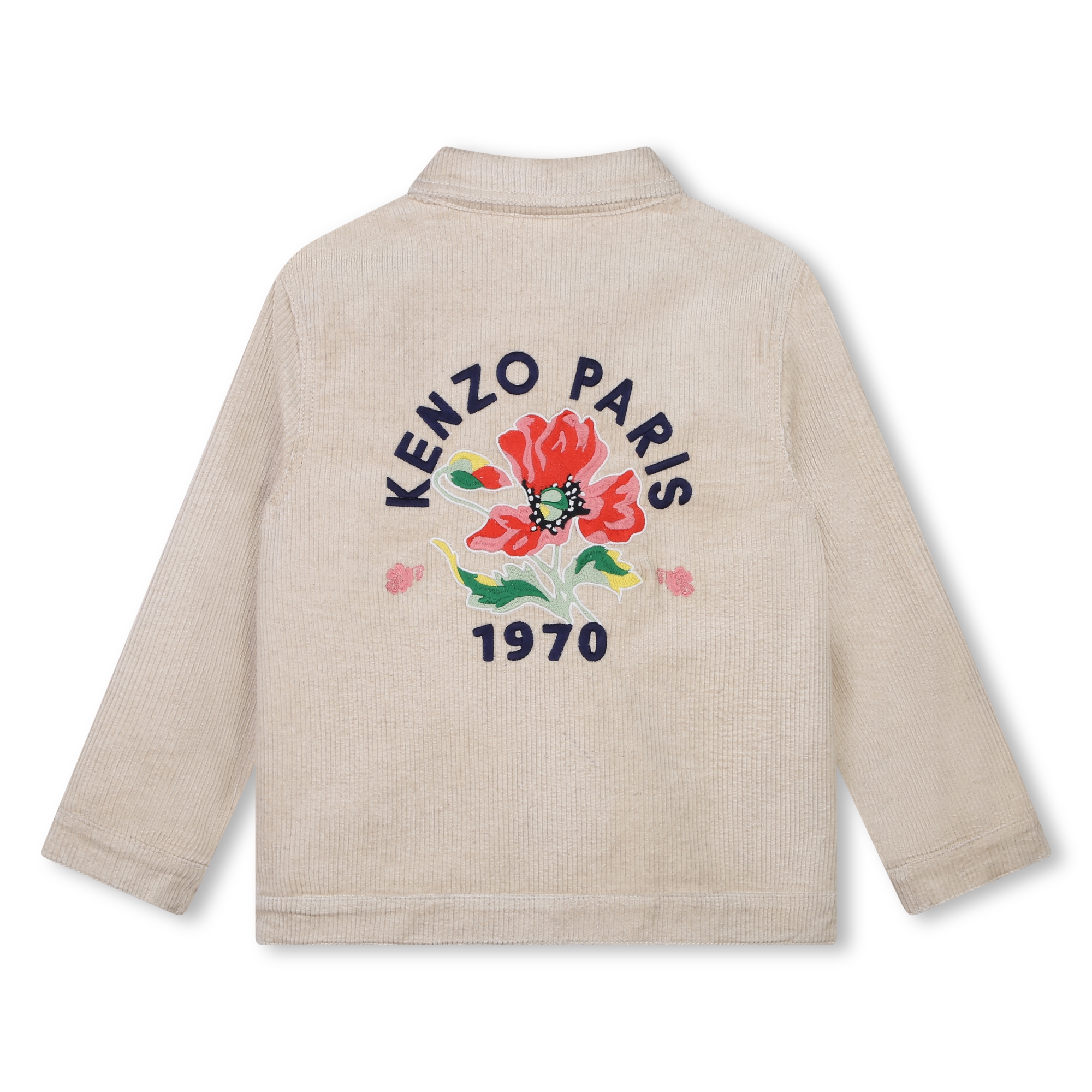 KENZO KIDS Velvet press stud jacket girl beige Kids around