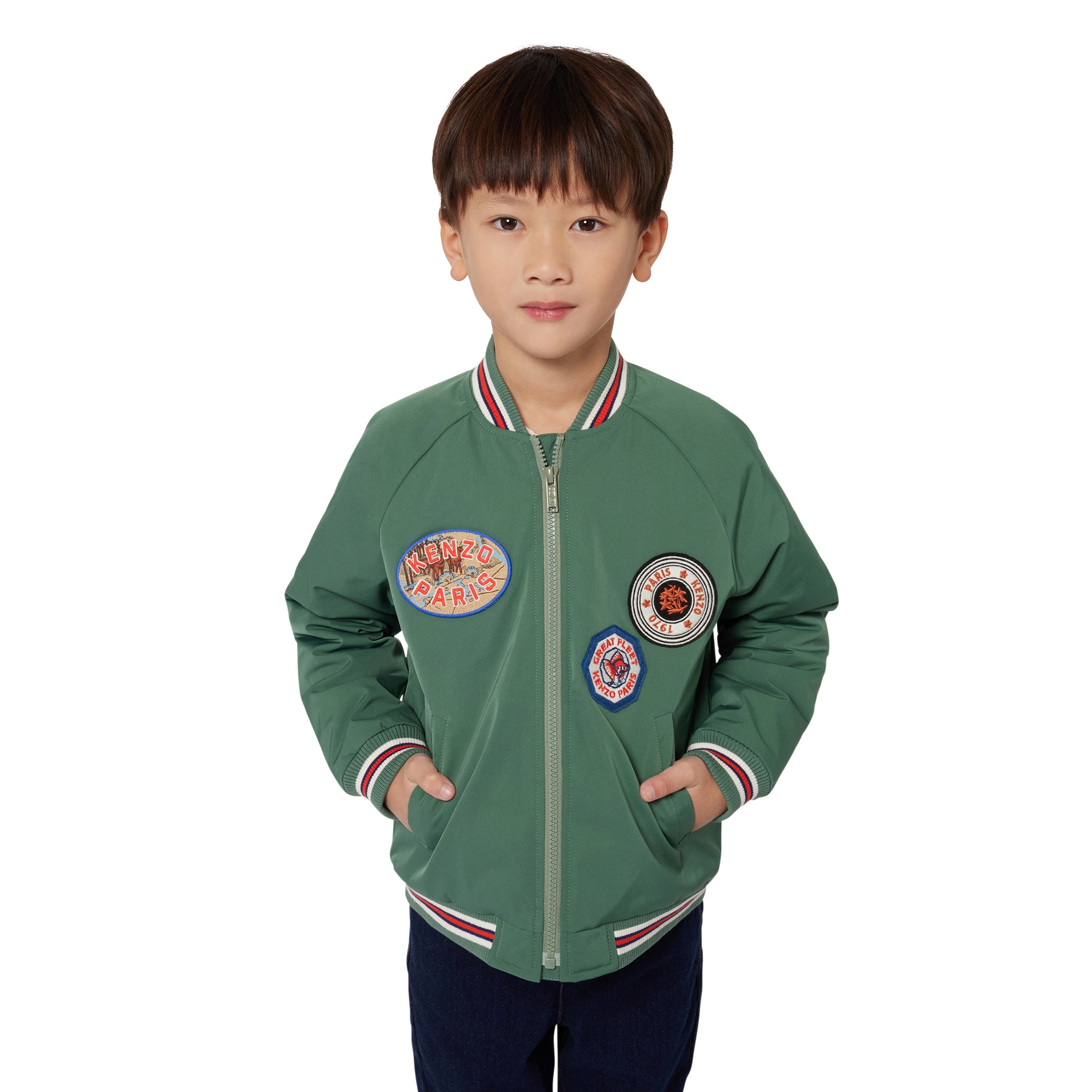 Blouson zippé à manches raglan KENZO KIDS pour UNISEXE