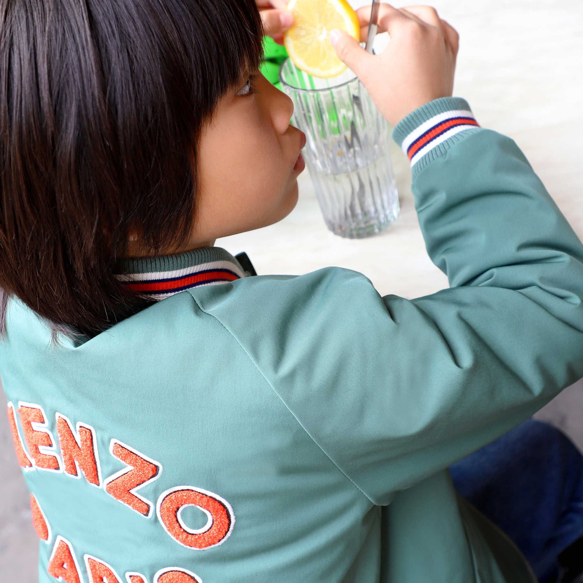 Blouson zippé à manches raglan KENZO KIDS pour UNISEXE