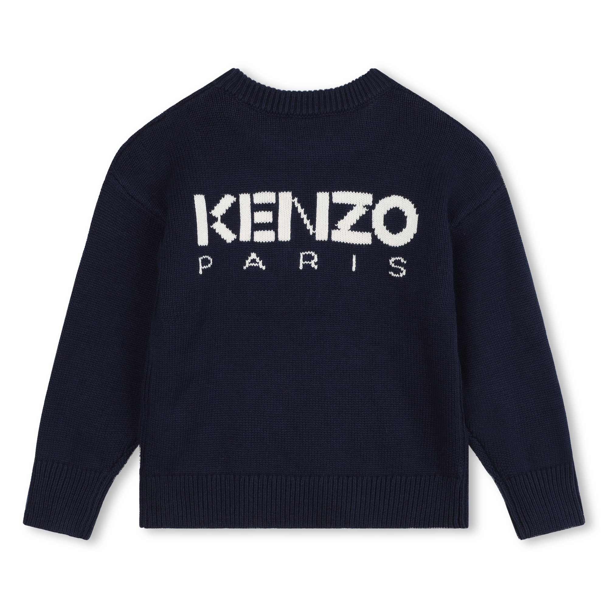 KENZO KIDS Knitted flower and logo jumper girl blue Kids around