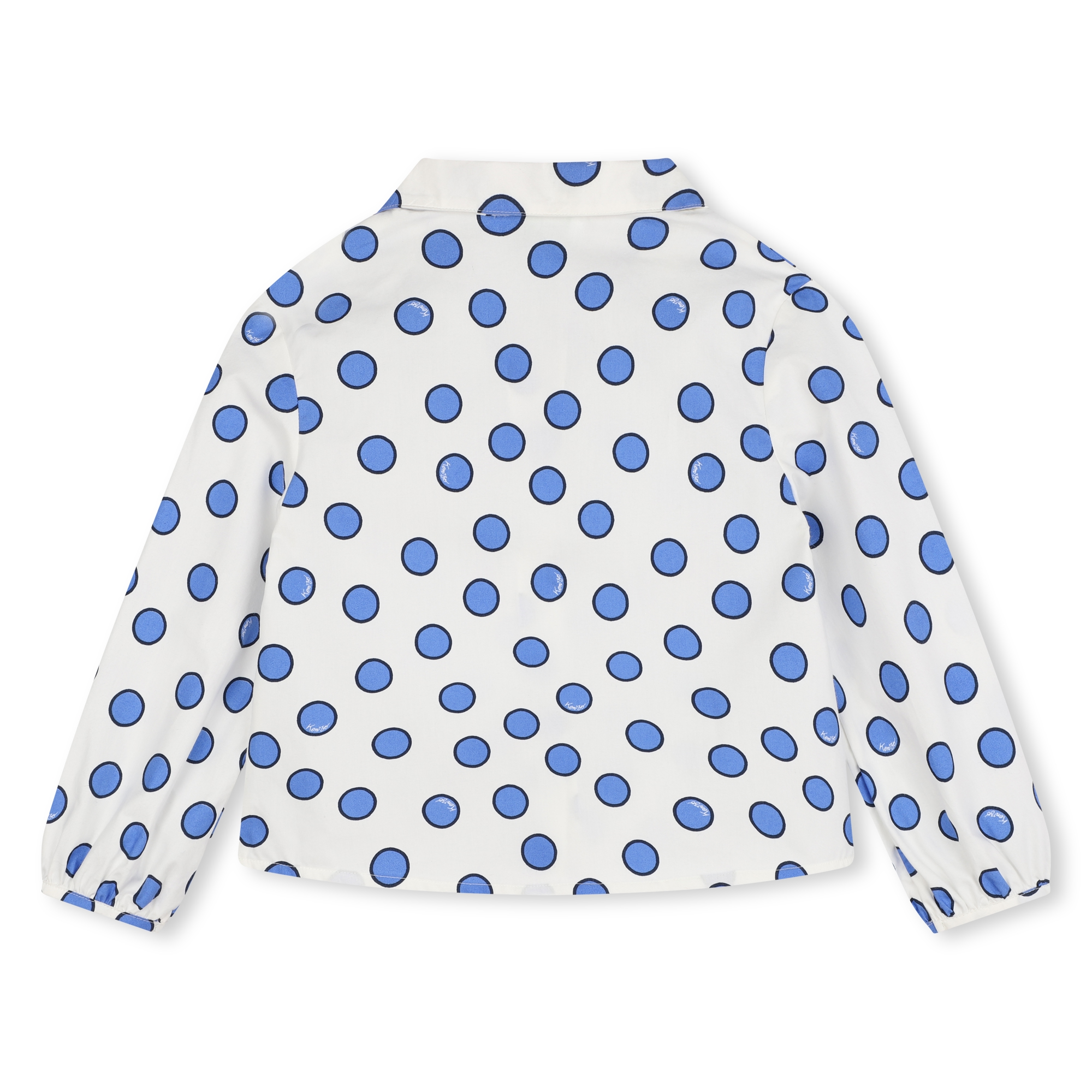 Cotton polka-dot shirt KENZO KIDS for GIRL