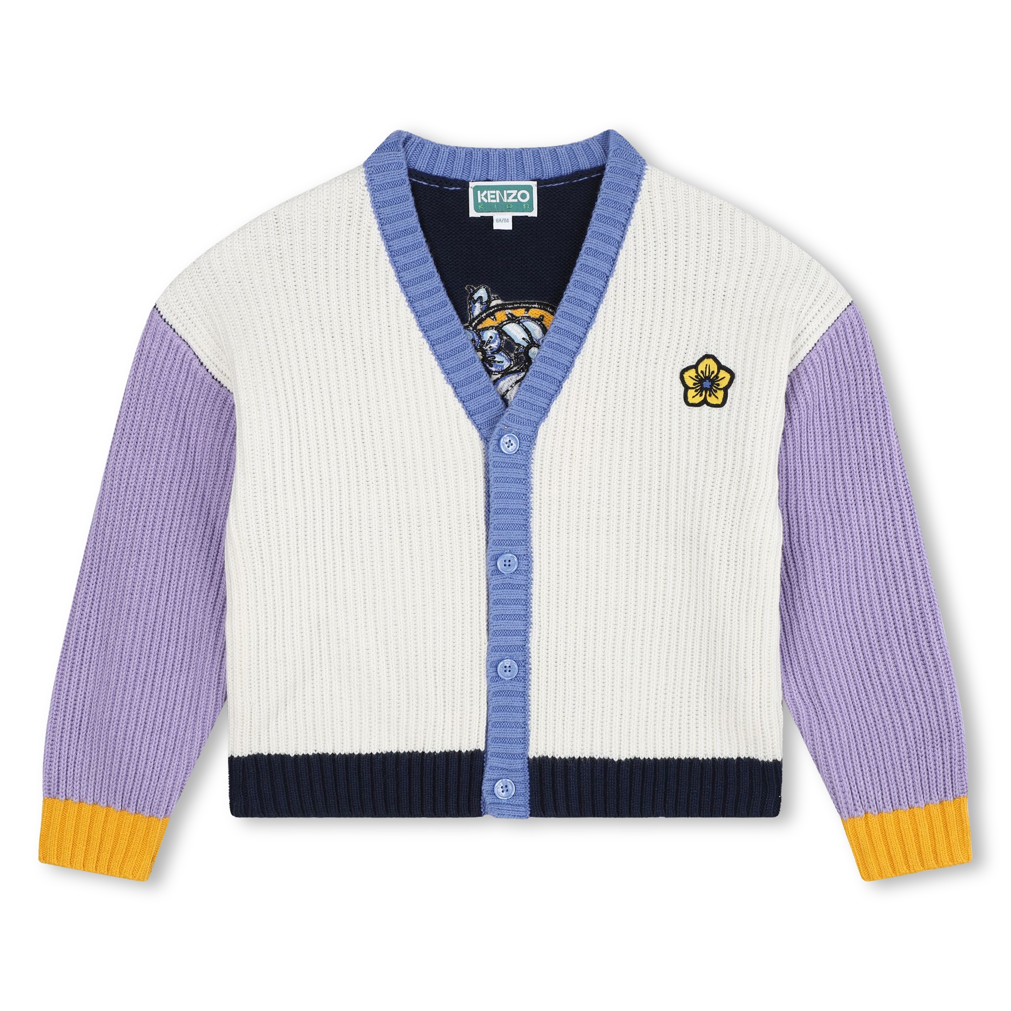 Cardigan en maille multicolore KENZO KIDS pour FILLE