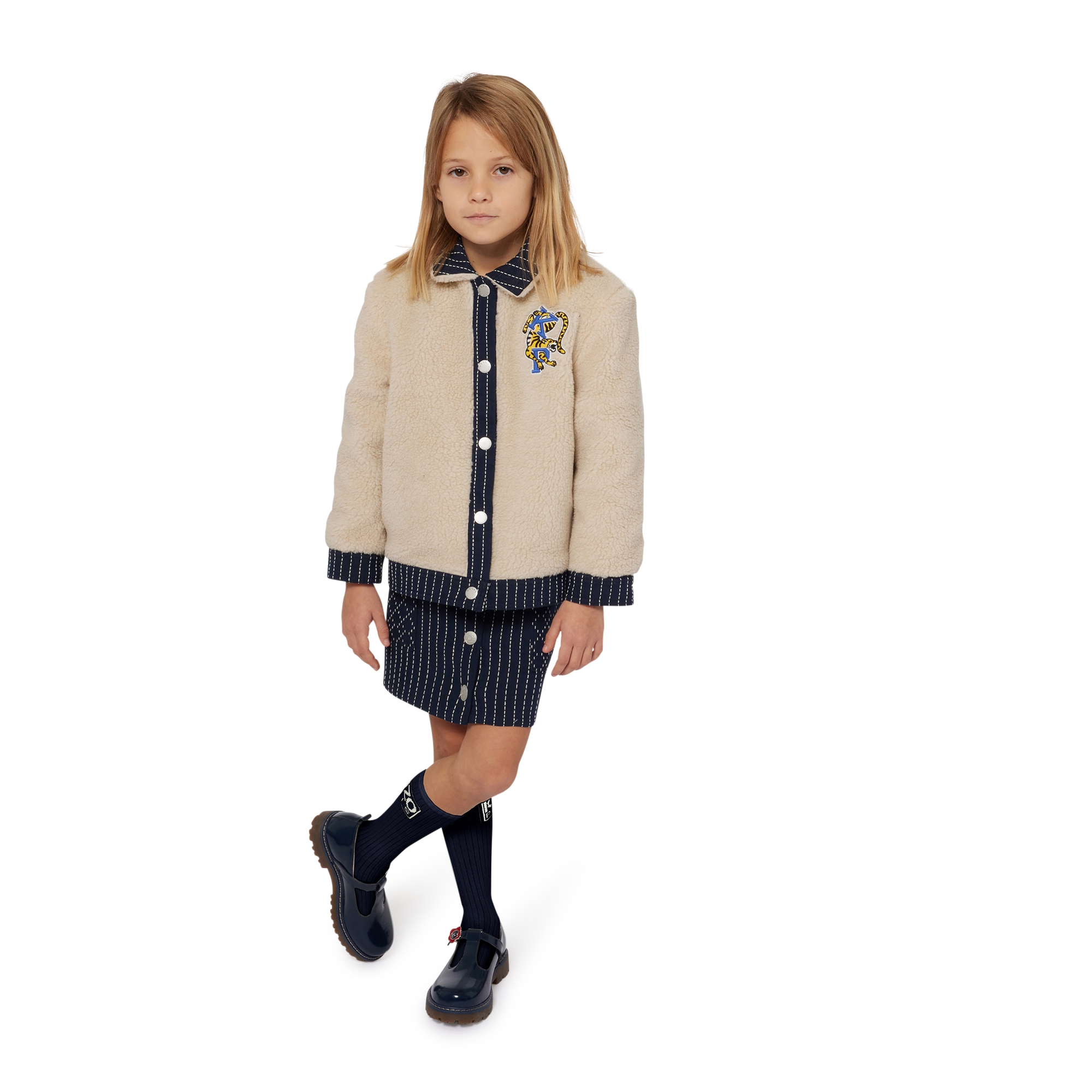 Jupe droite pressionnée KENZO KIDS pour FILLE