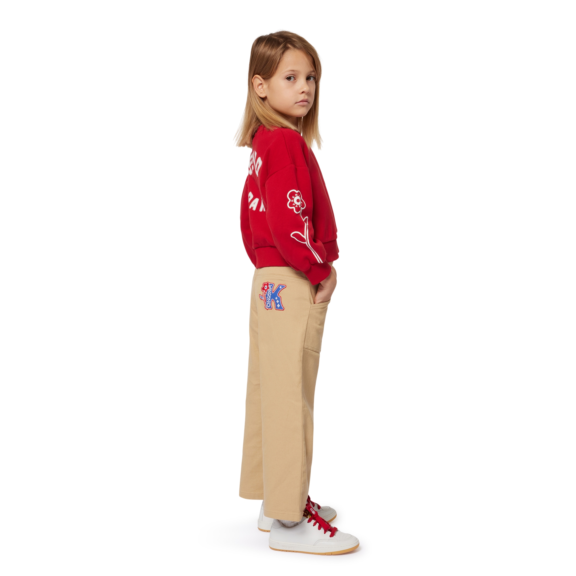 Pantaloni svasati in cotone KENZO KIDS Per BAMBINA