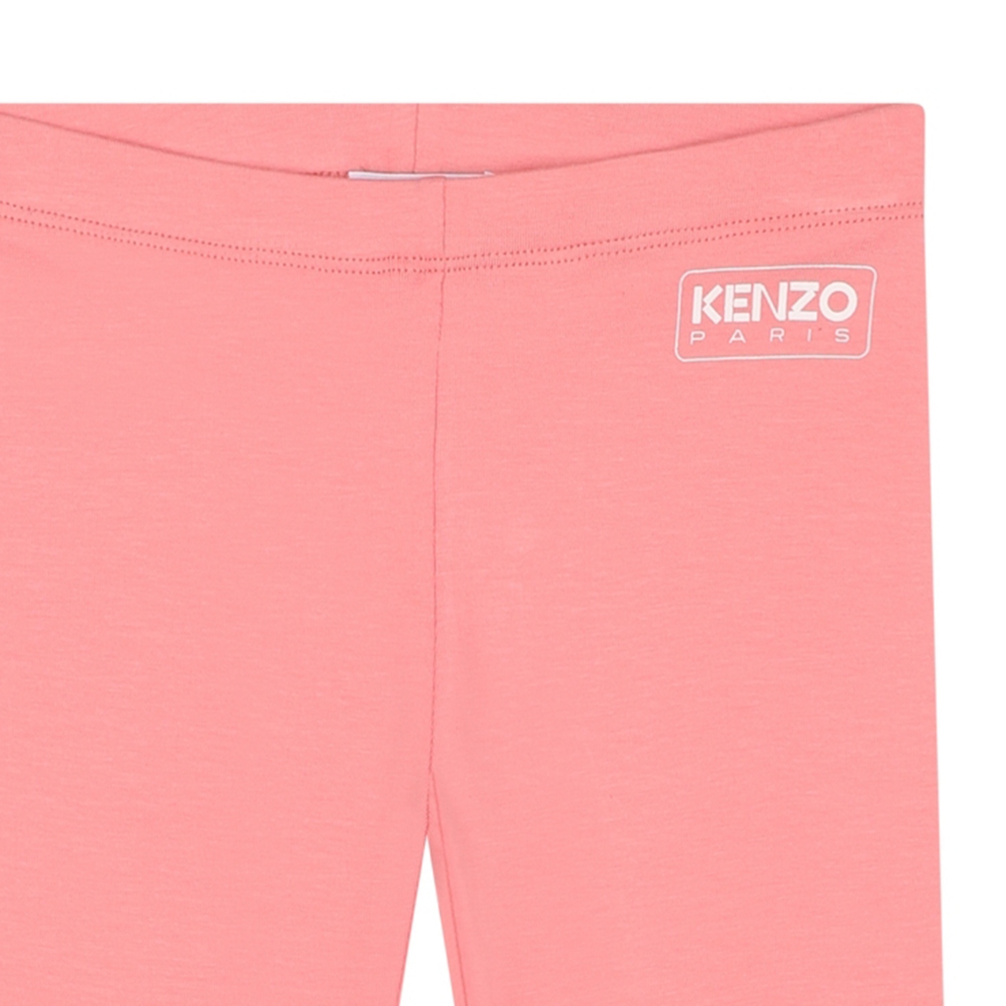 Leggings tinta unita con logo KENZO KIDS Per BAMBINA