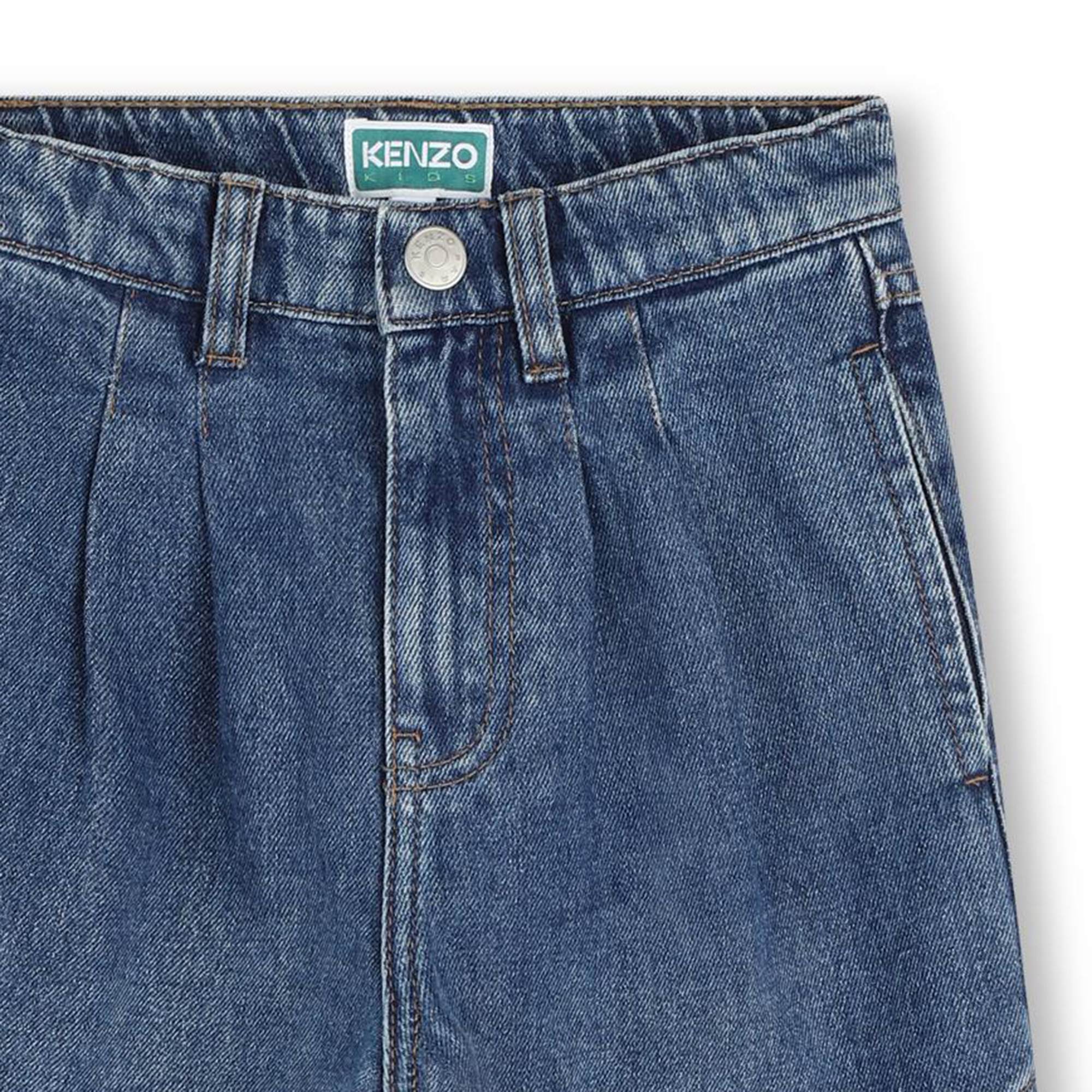 Jeans met deelnaden en plooien KENZO KIDS Voor